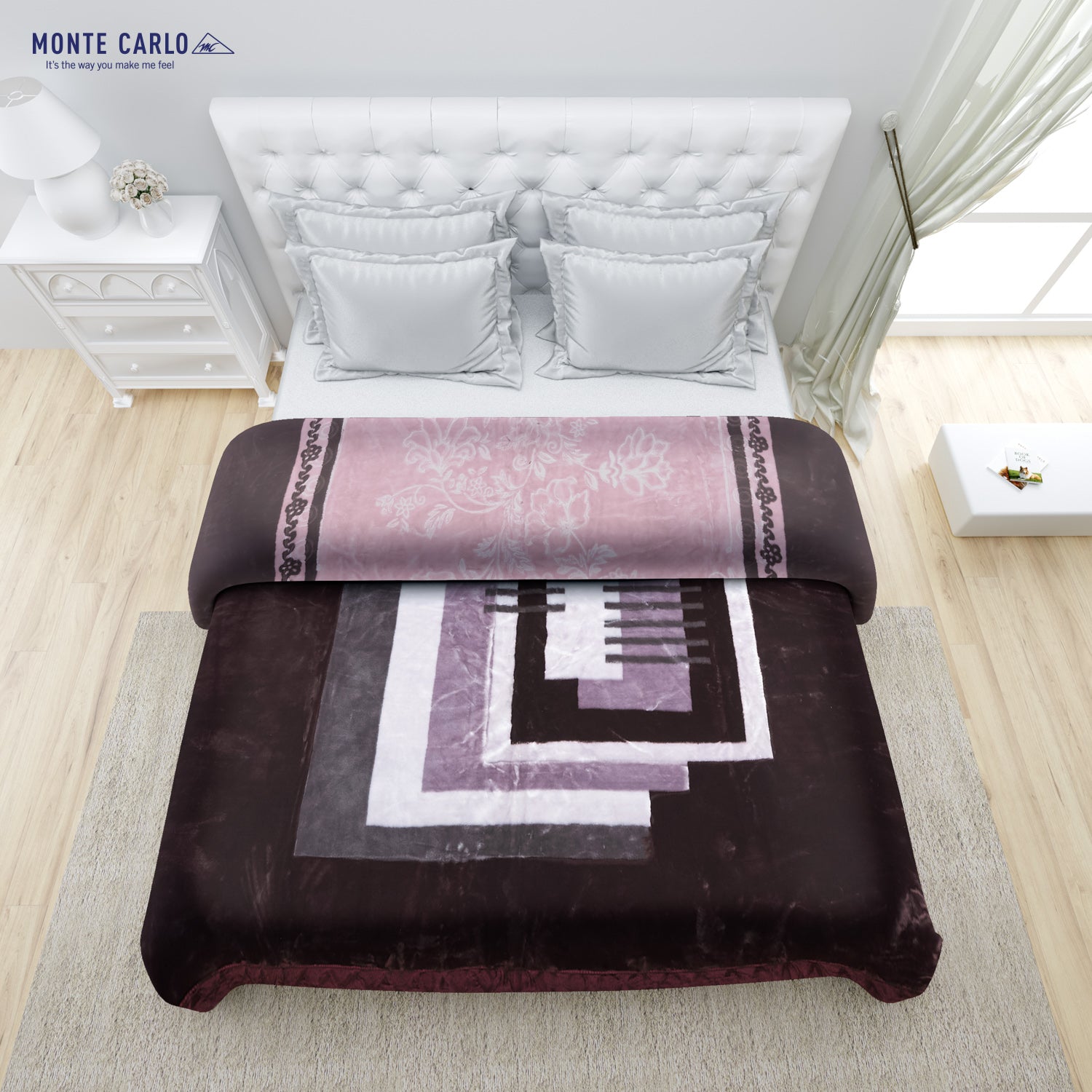 Printed Double Bed Blanket for Heavy Winter -2 Ply