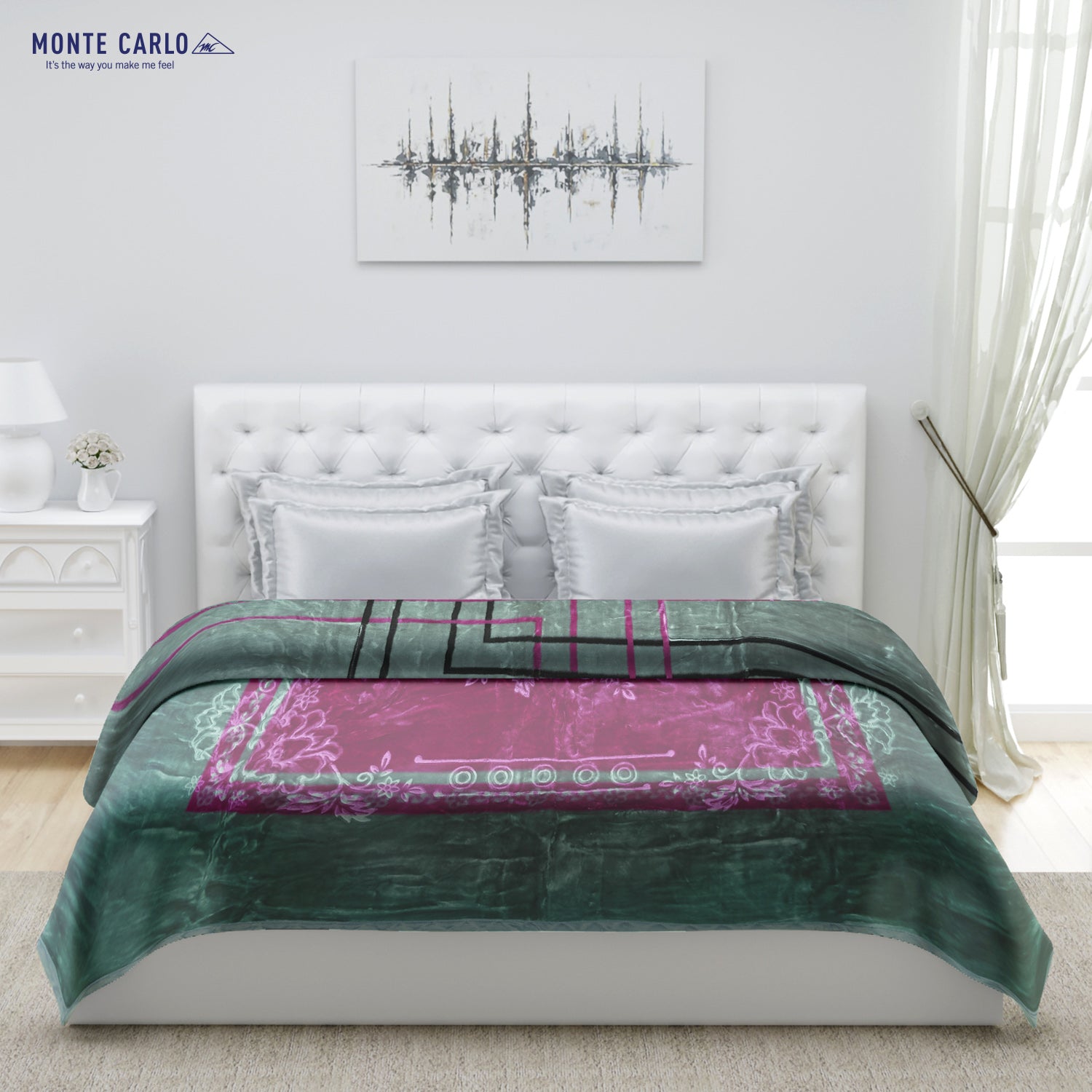 Printed Double Bed Blanket for Heavy Winter -2 Ply