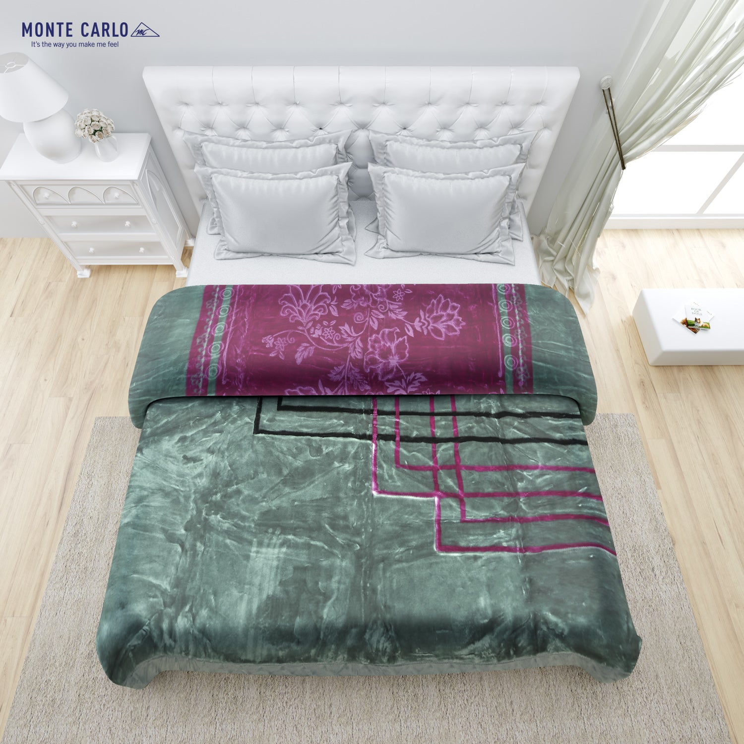 Printed Double Bed Blanket for Heavy Winter -2 Ply