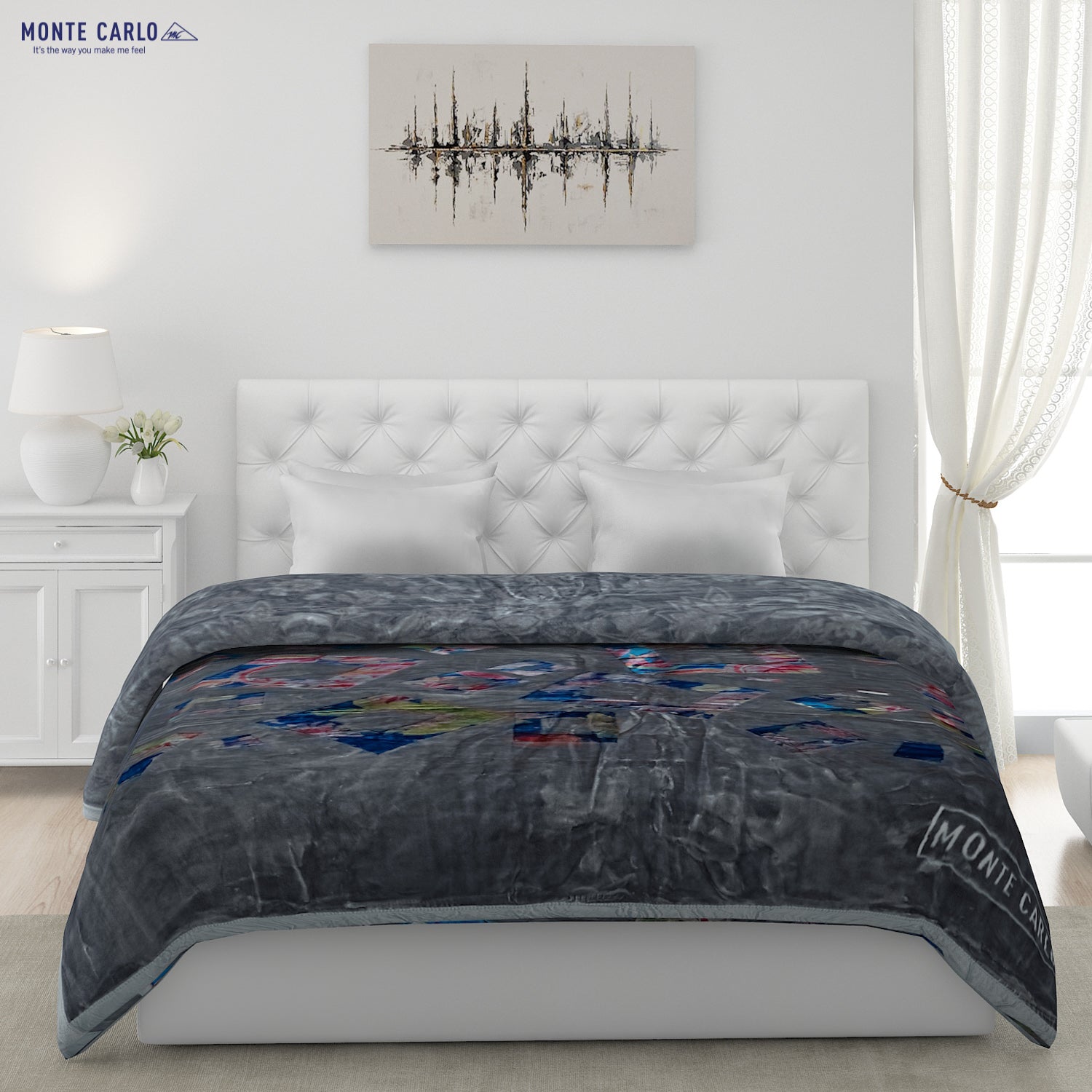 Printed Double Bed Blanket for Heavy Winter -2 Ply