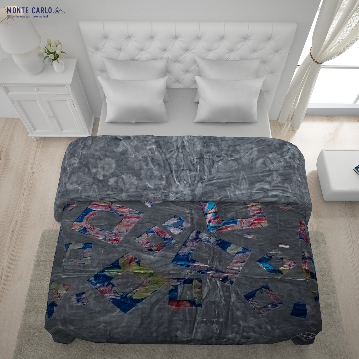 Printed Double Bed Blanket for Heavy Winter -2 Ply