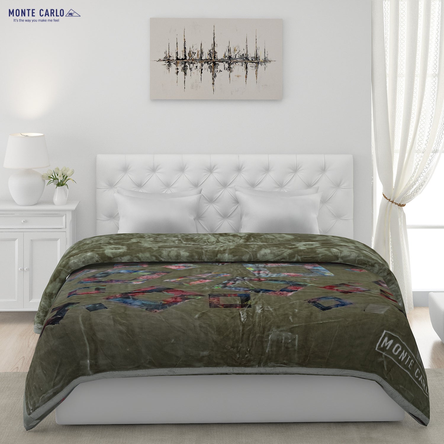 Printed Double Bed Blanket for Heavy Winter -2 Ply