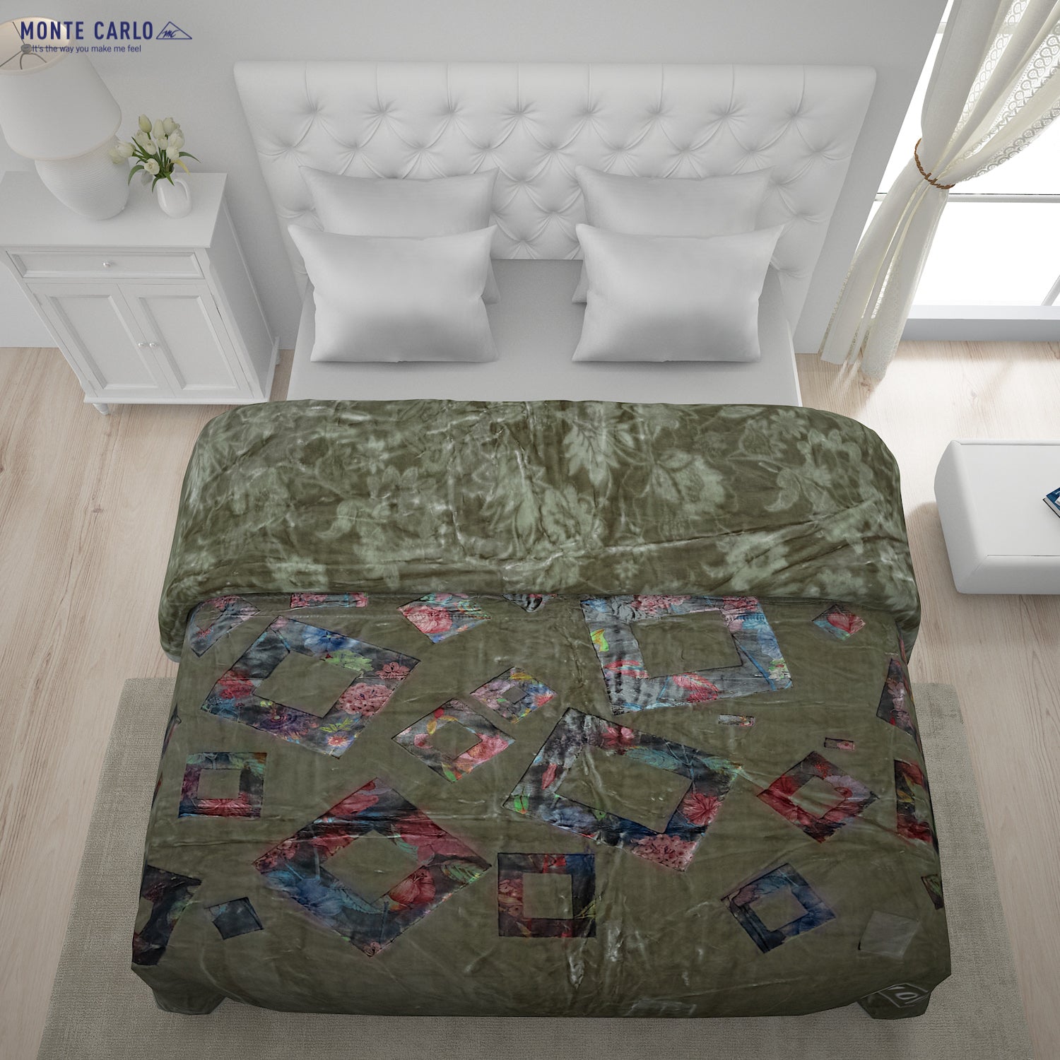 Printed Double Bed Blanket for Heavy Winter -2 Ply