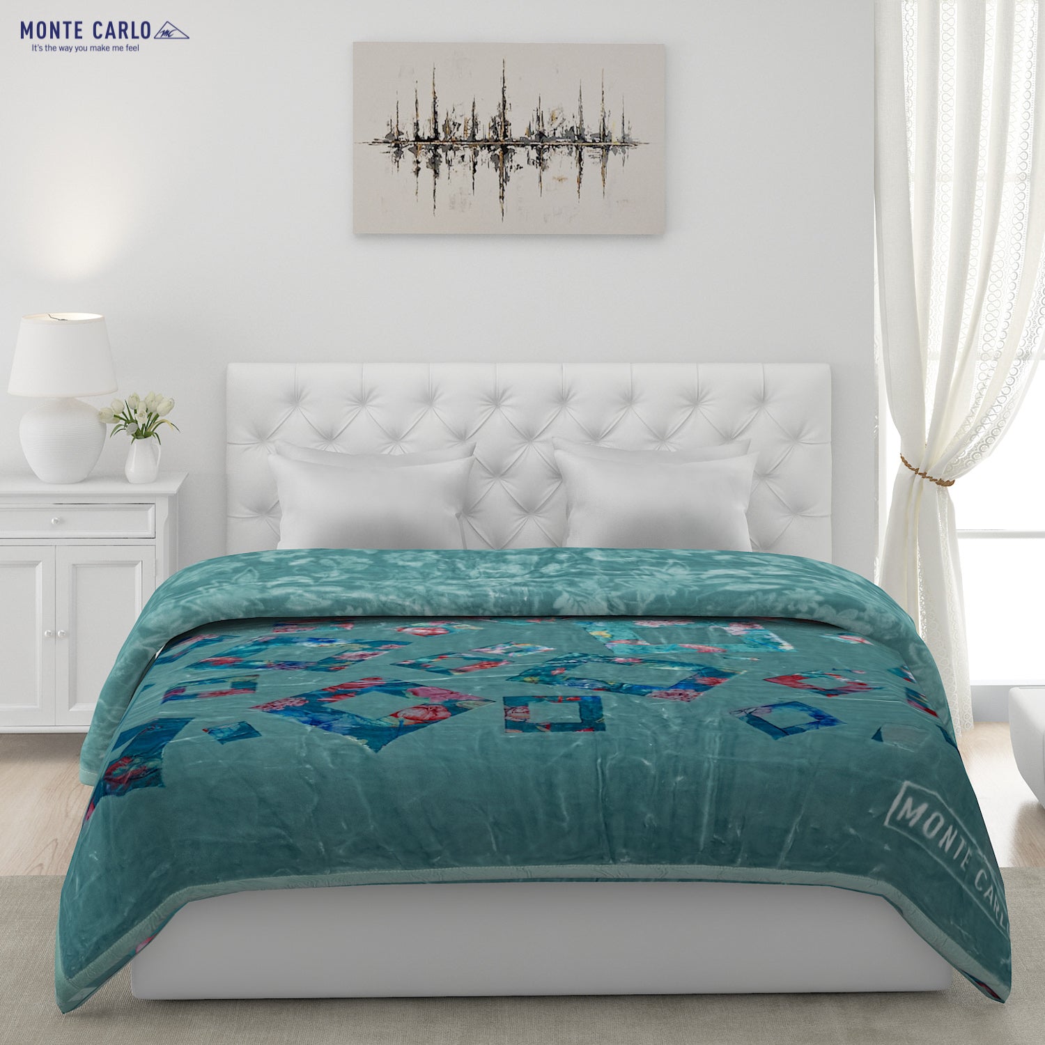 Printed Double Bed Blanket for Heavy Winter -2 Ply