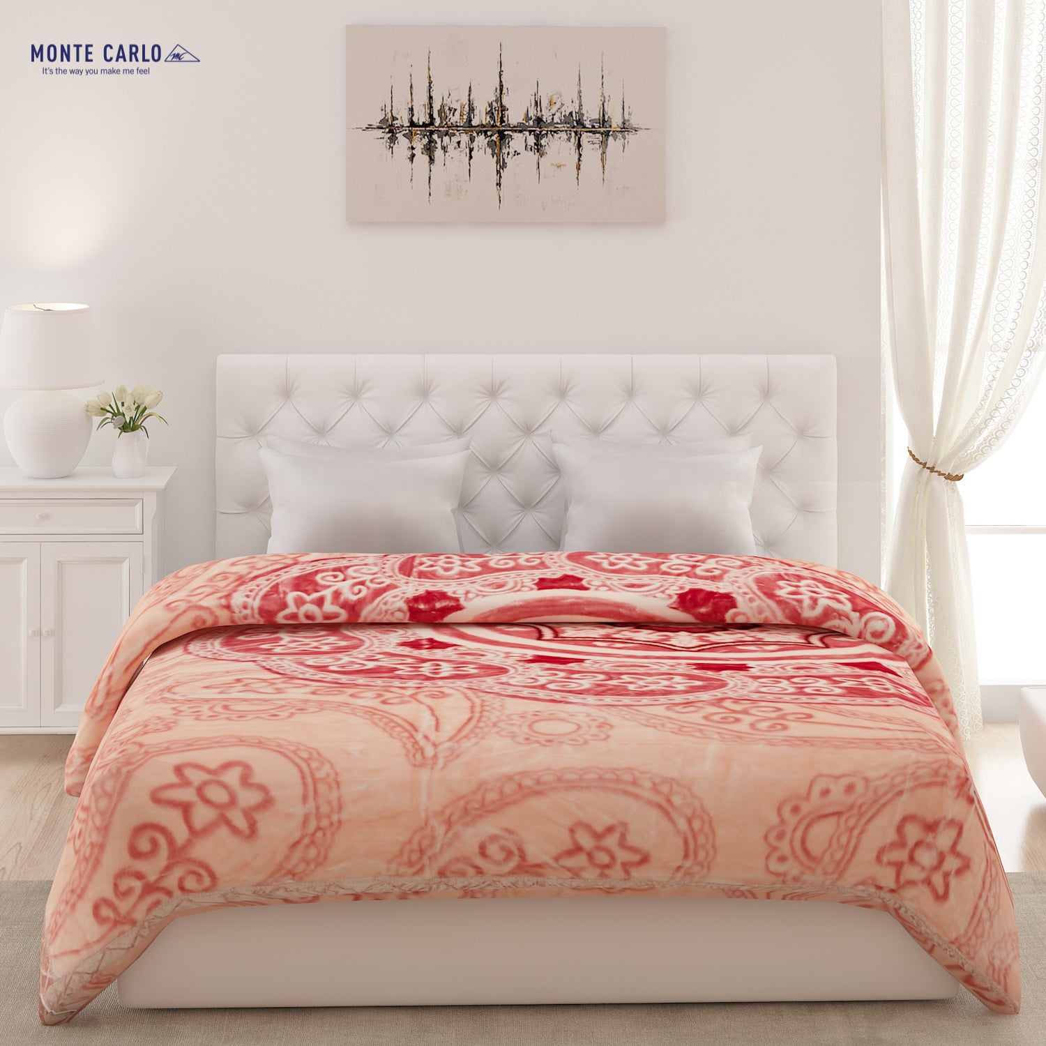 Printed Double Bed Blanket for Heavy Winter -2 Ply