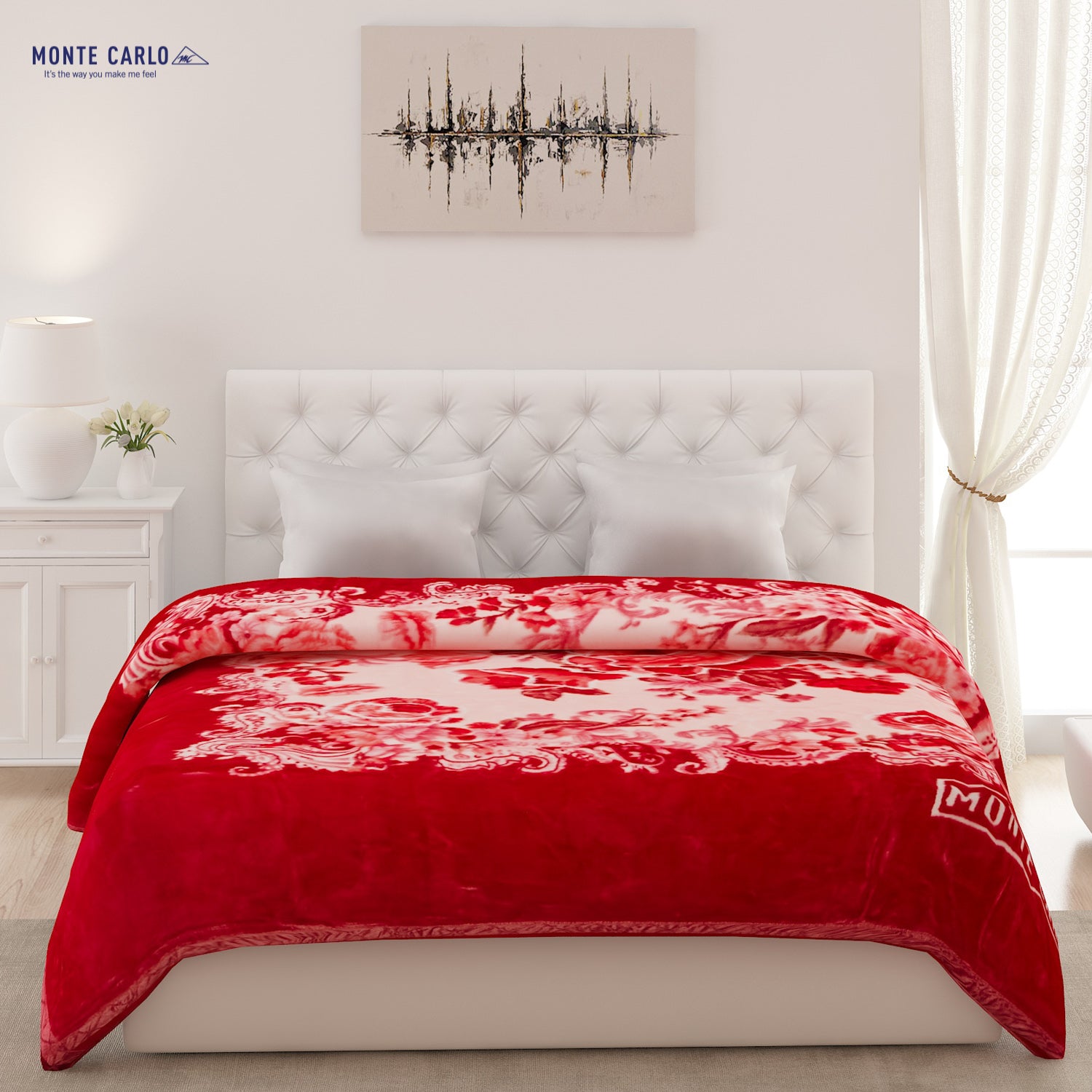 Printed Double Bed Blanket for Heavy Winter -2 Ply