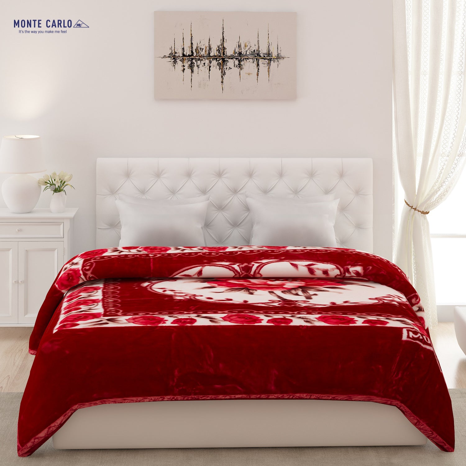 Printed Double Bed Blanket for Heavy Winter -2 Ply