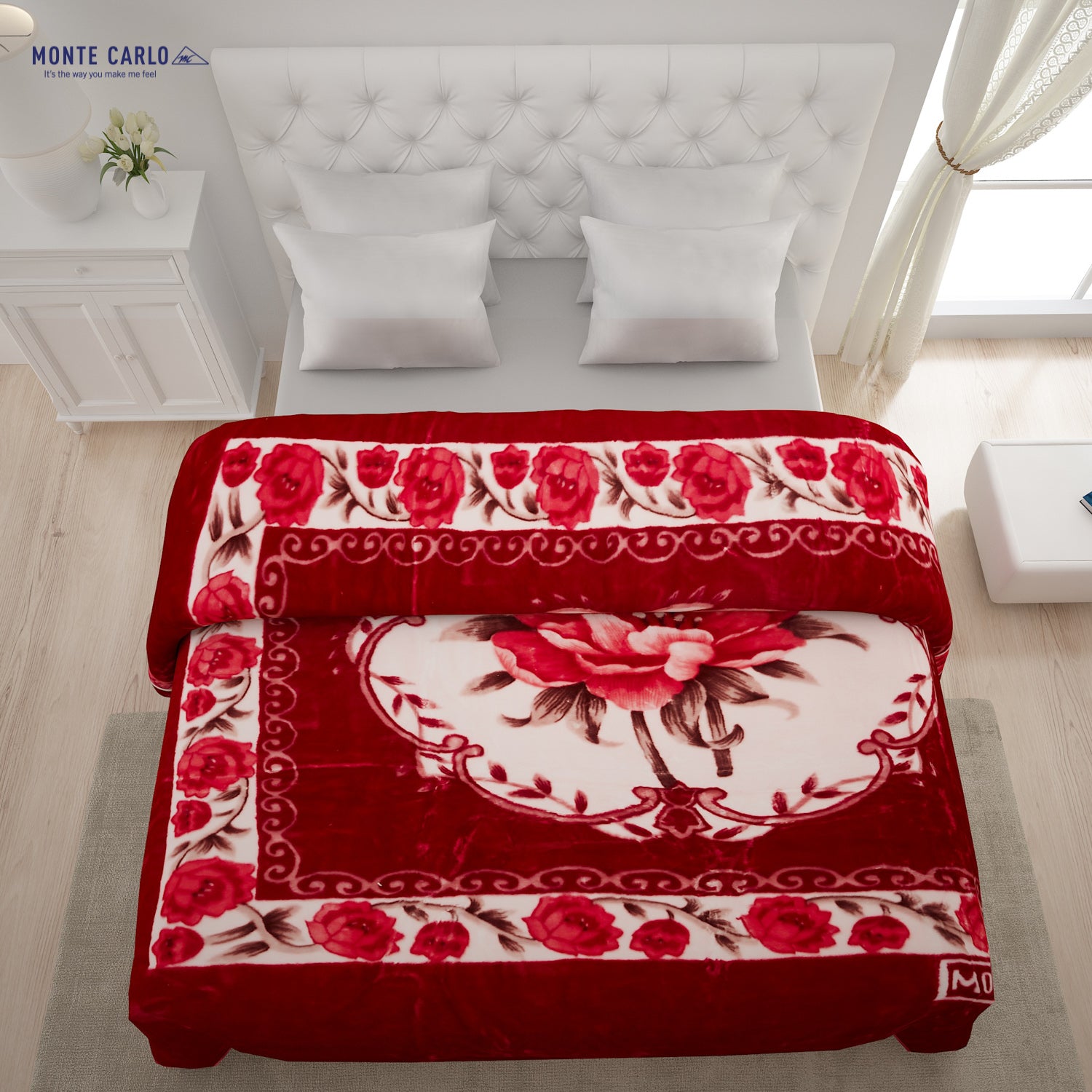 Printed Double Bed Blanket for Heavy Winter -2 Ply