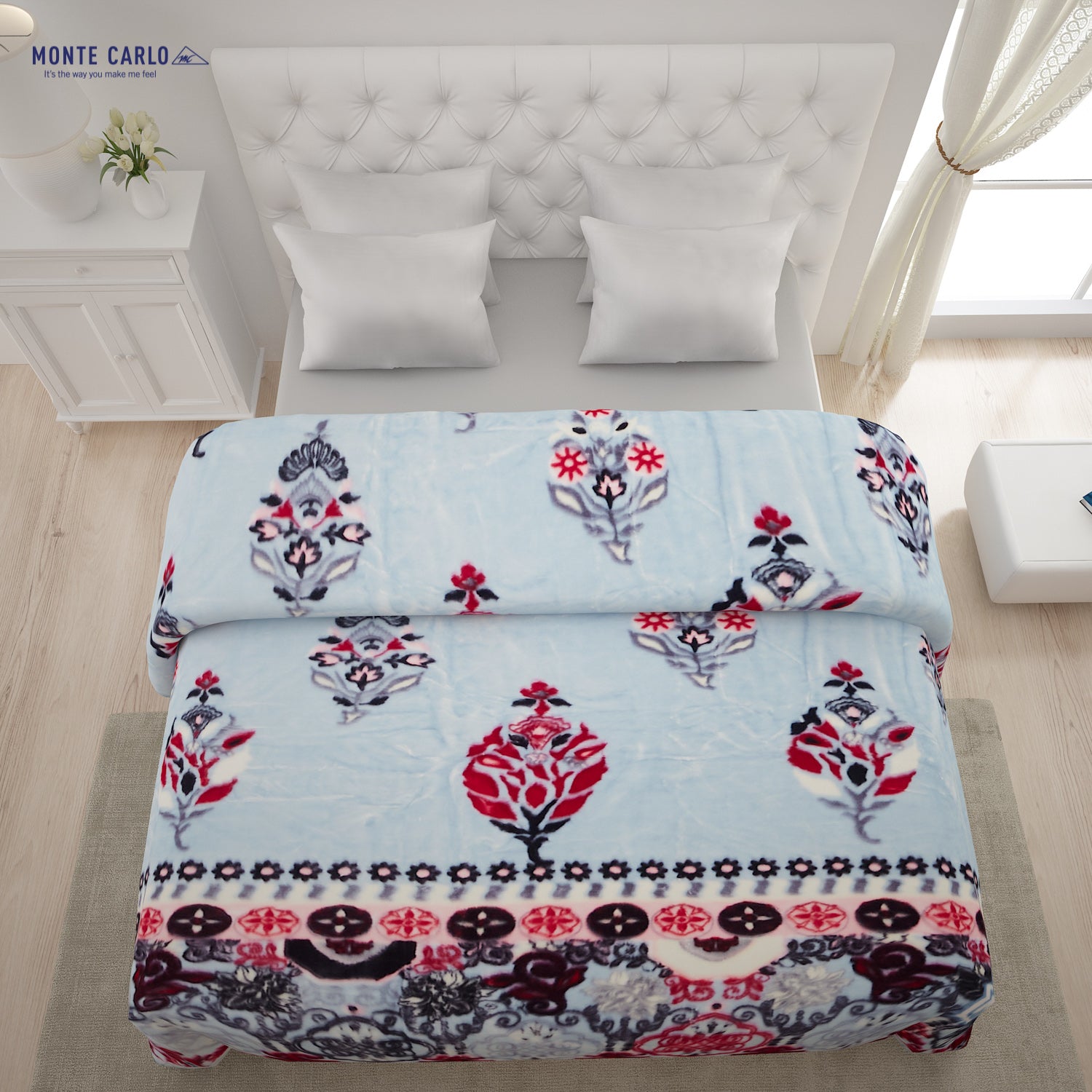 Printed Double Bed Blanket for Heavy Winter -2 Ply