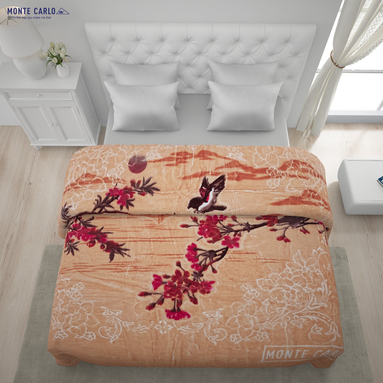 Printed Double Bed Blanket for Heavy Winter -2 Ply