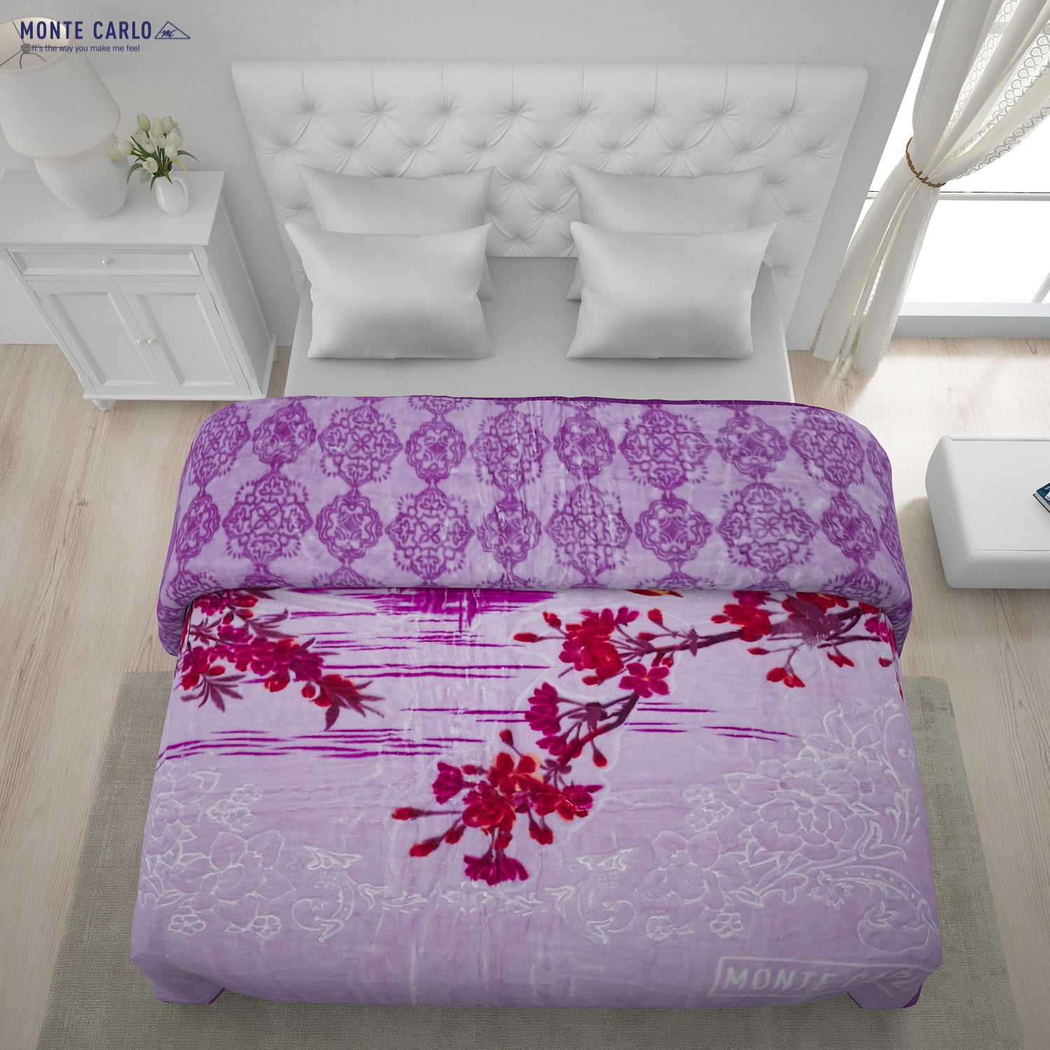 Printed Double Bed Blanket for Heavy Winter -2 Ply