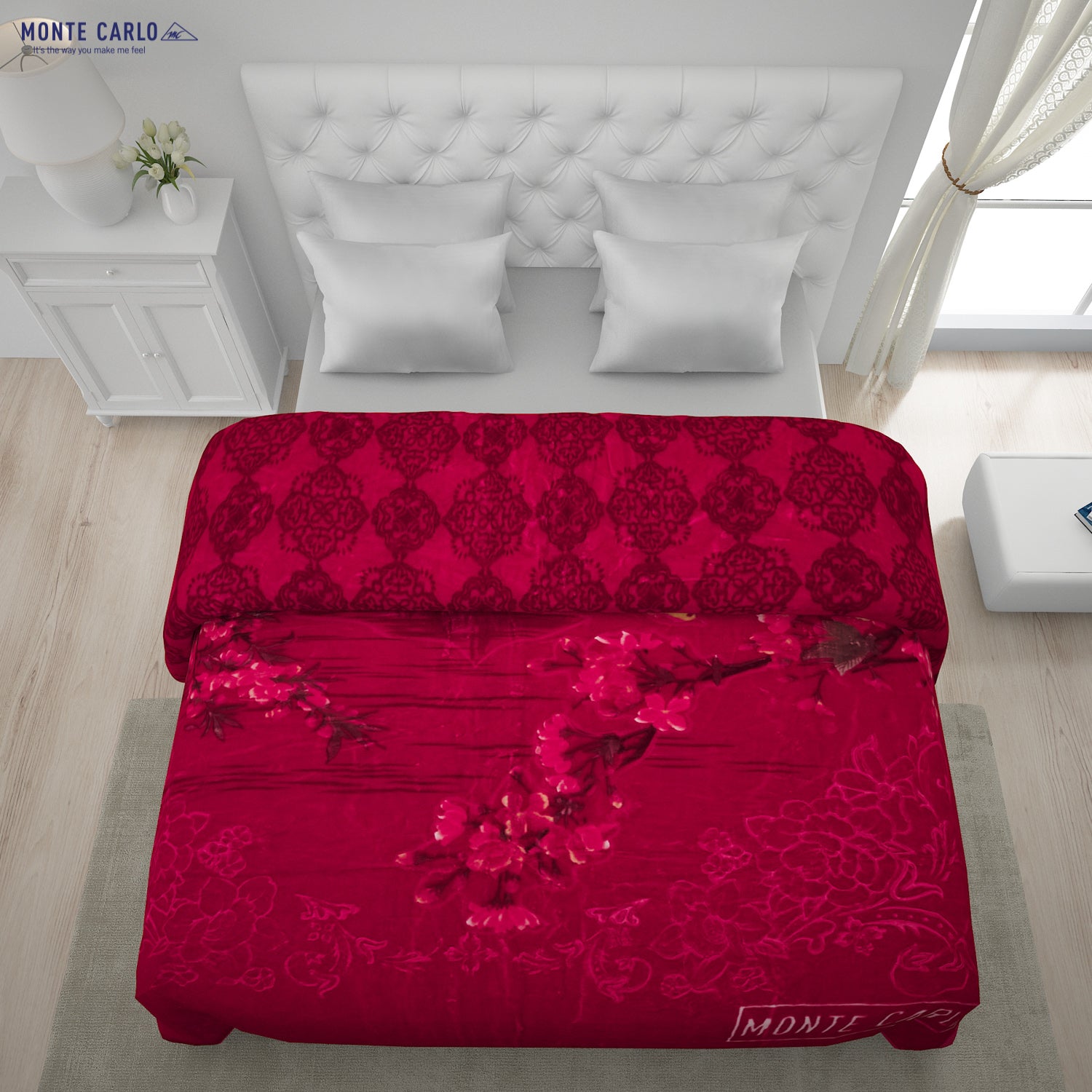 Printed Double Bed Blanket for Heavy Winter -2 Ply