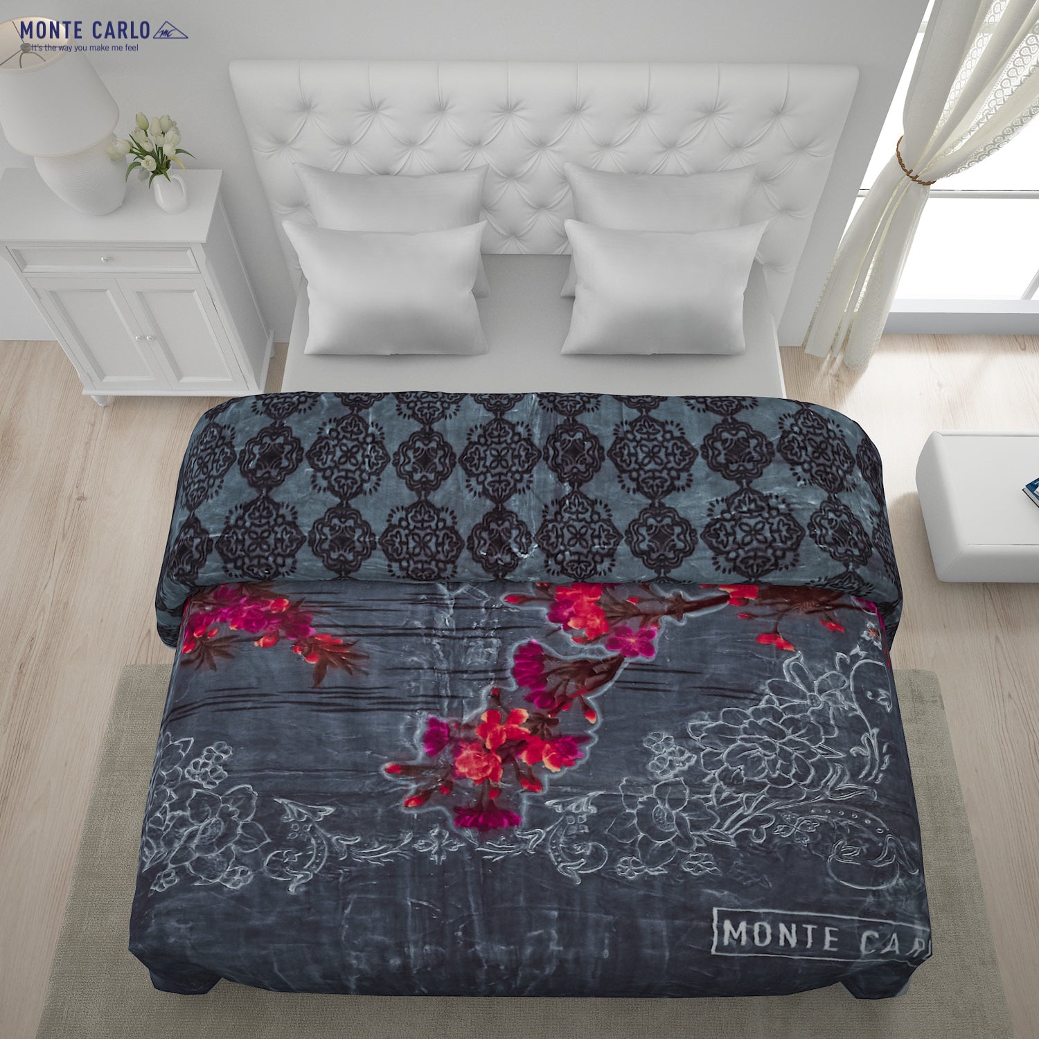 Printed Double Bed Blanket for Heavy Winter -2 Ply