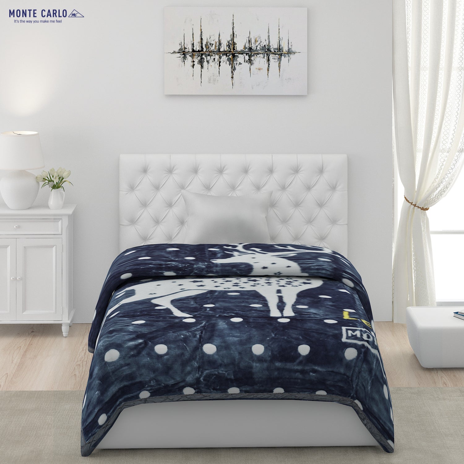 Printed Single Bed Blanket for Mild Winter -2 Ply