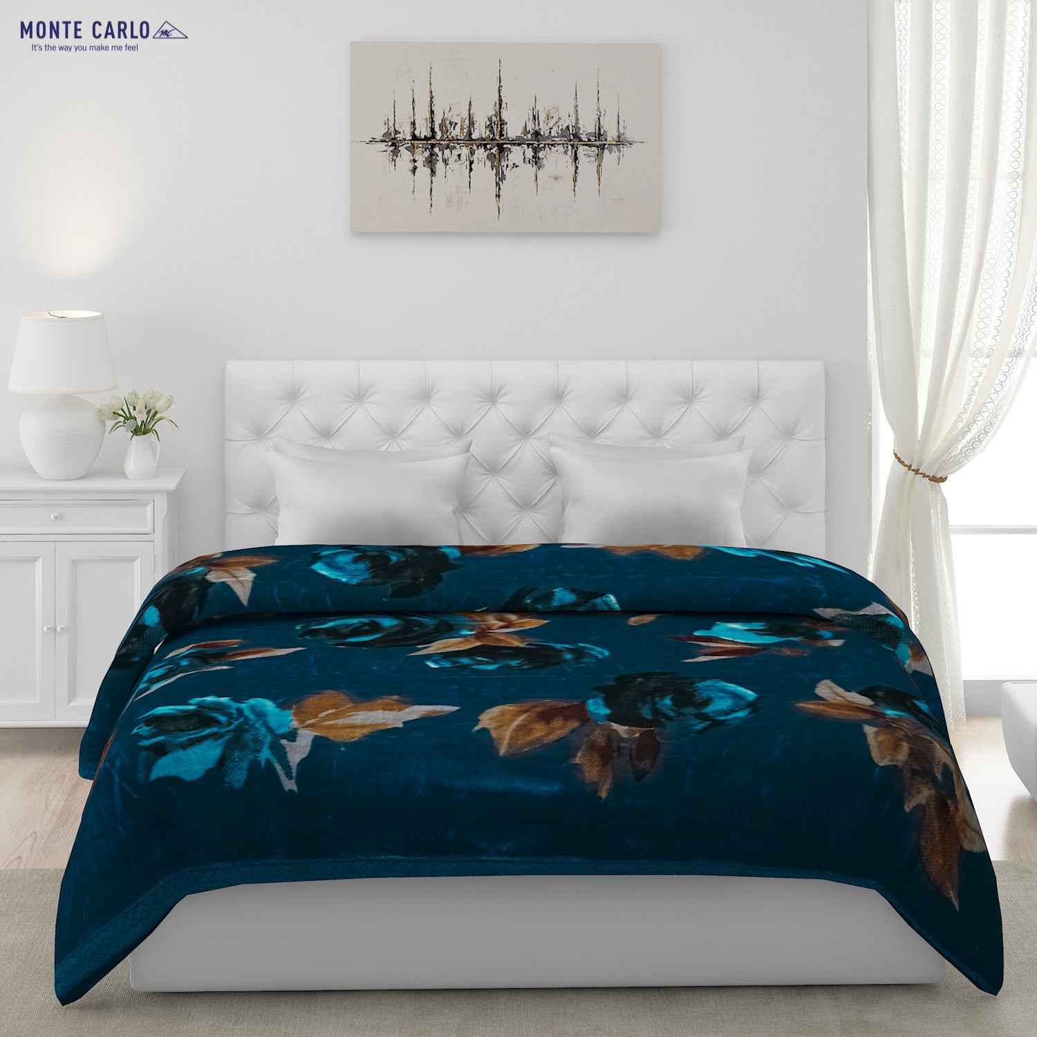 Printed Double Bed Blanket for Heavy Winter -2 Ply