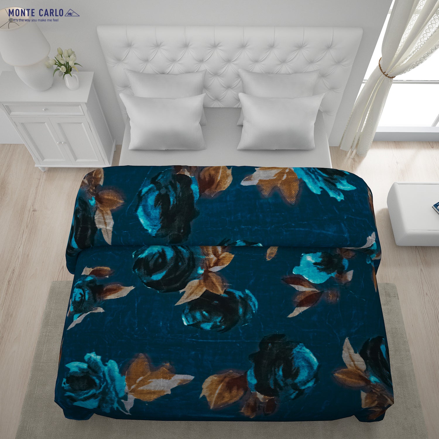 Printed Double Bed Blanket for Heavy Winter -2 Ply