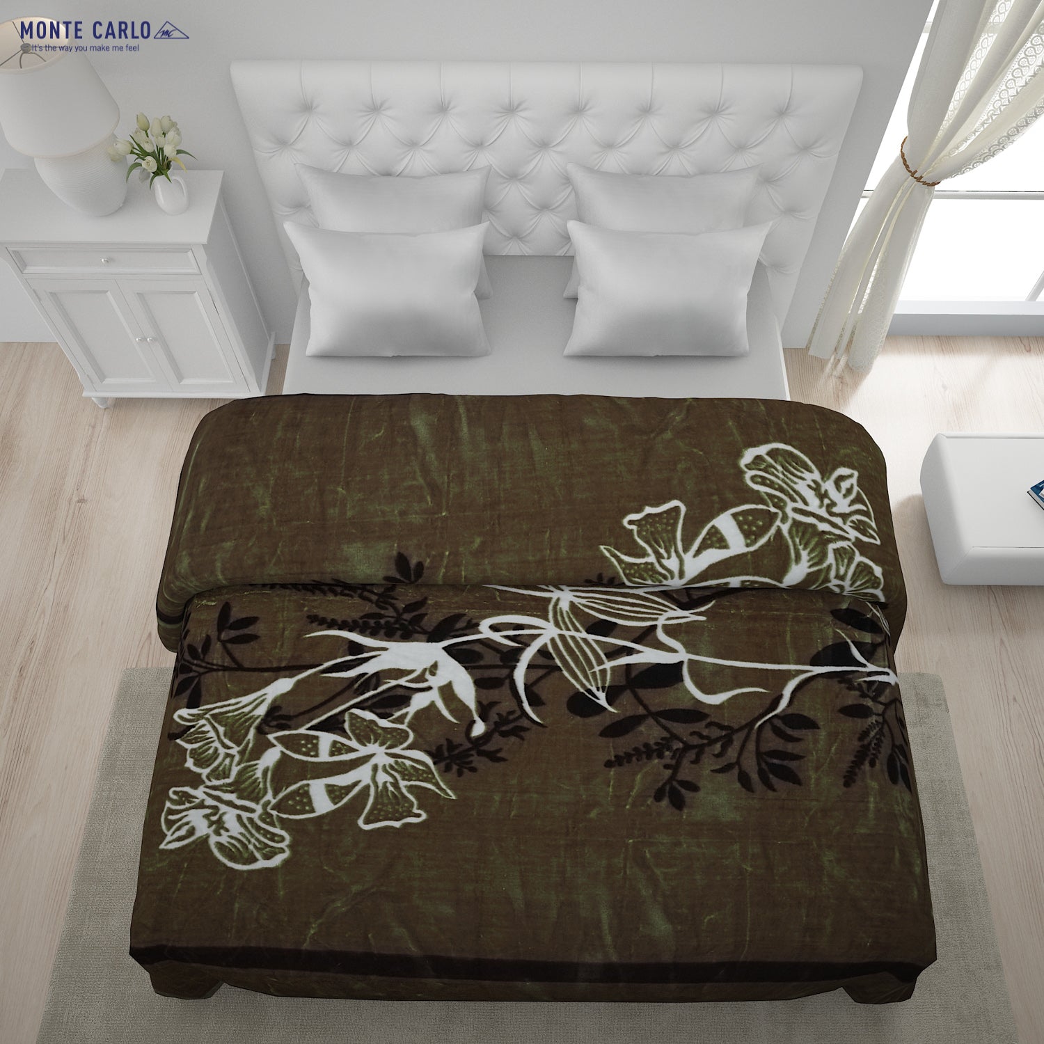 Printed Double Bed Blanket for Heavy Winter -2 Ply