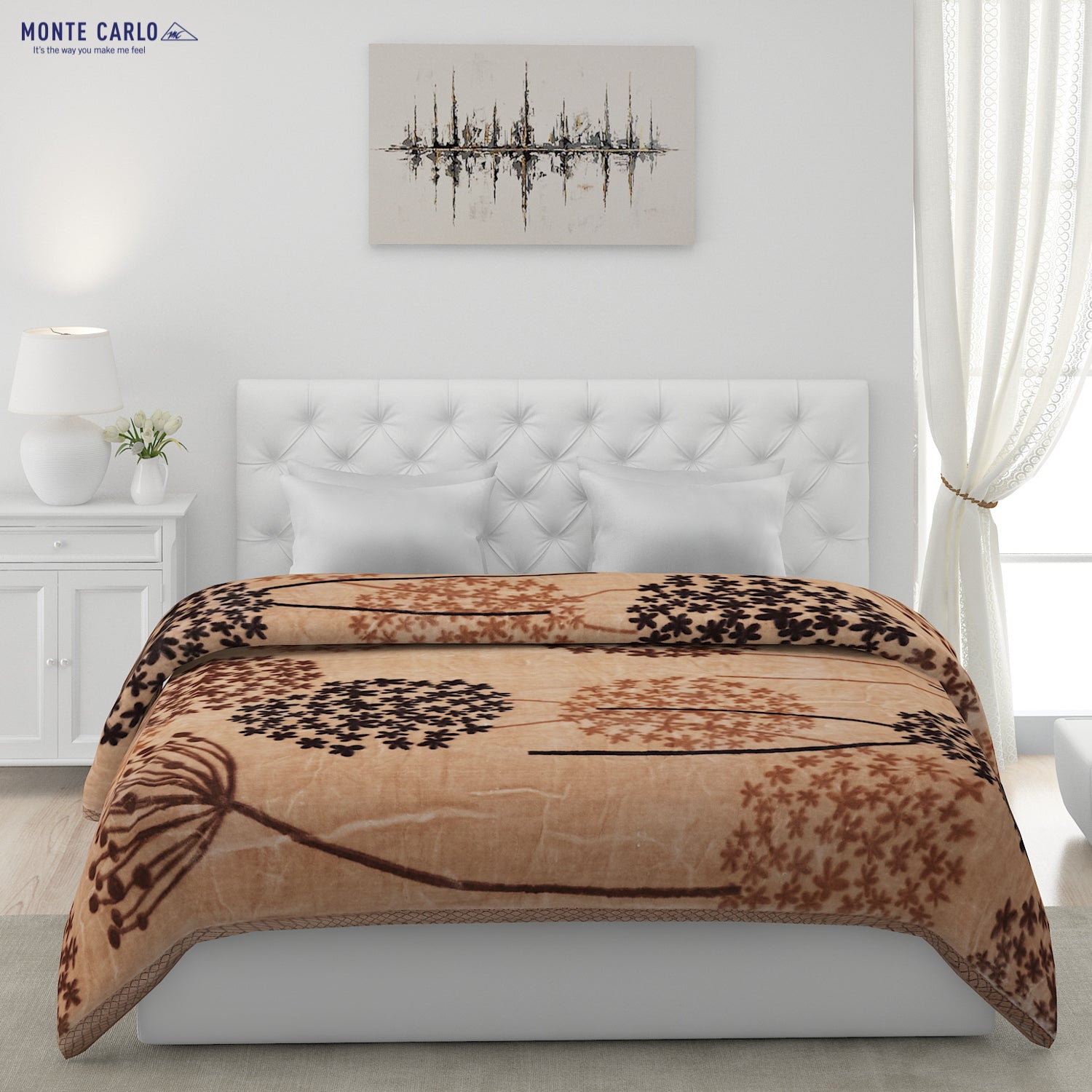 Printed Double Bed Blanket for Heavy Winter -2 Ply