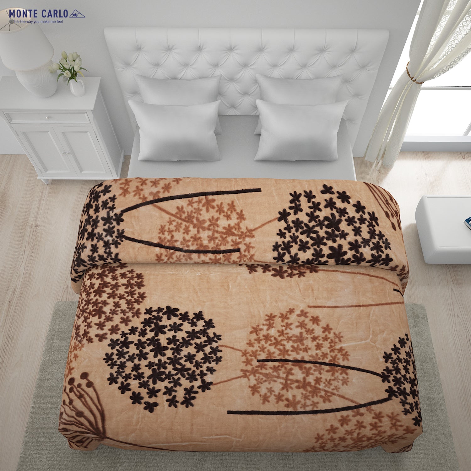 Printed Double Bed Blanket for Heavy Winter -2 Ply