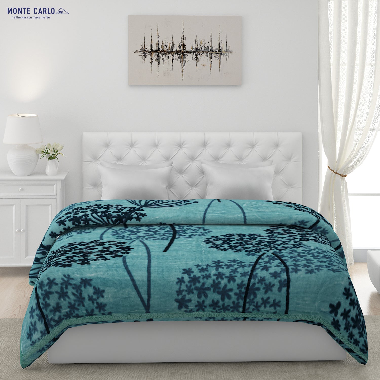 Printed Double Bed Blanket for Heavy Winter -2 Ply