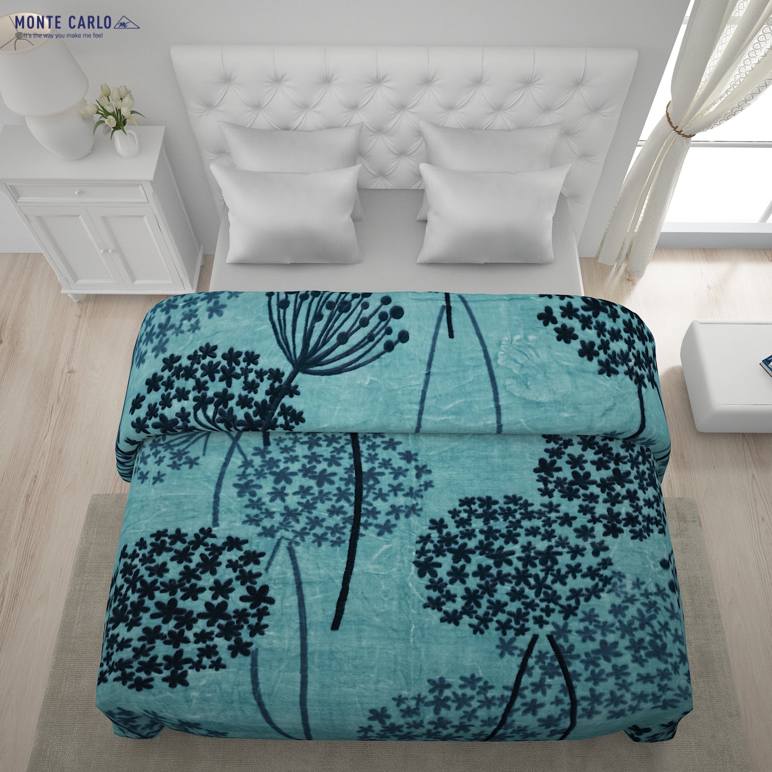 Printed Double Bed Blanket for Heavy Winter -2 Ply