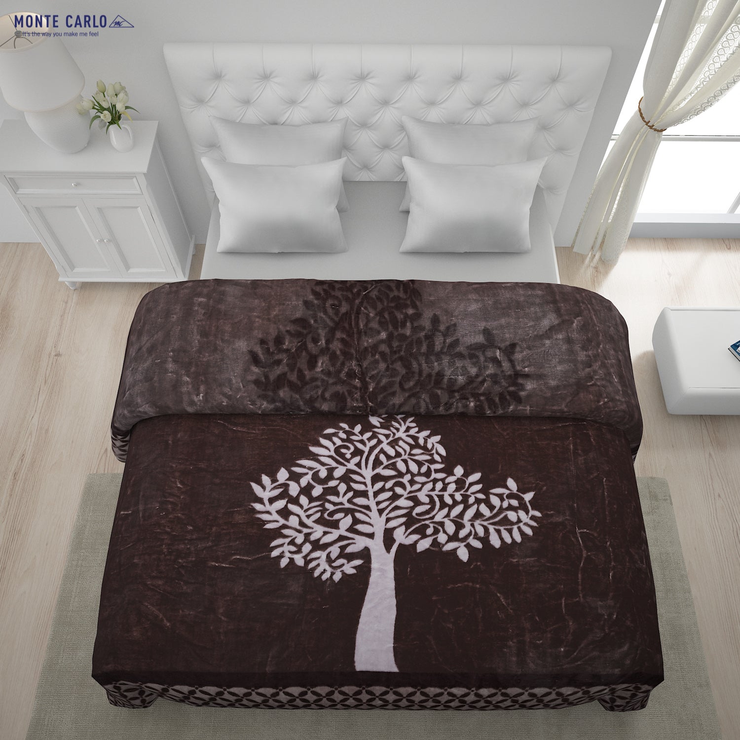 Printed Double Bed Blanket for Heavy Winter -2 Ply