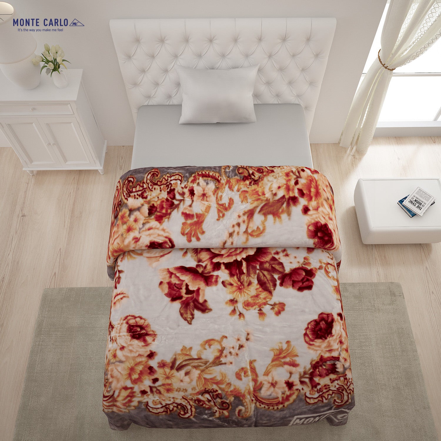 Printed Single Bed Blanket for Heavy Winter -2 Ply