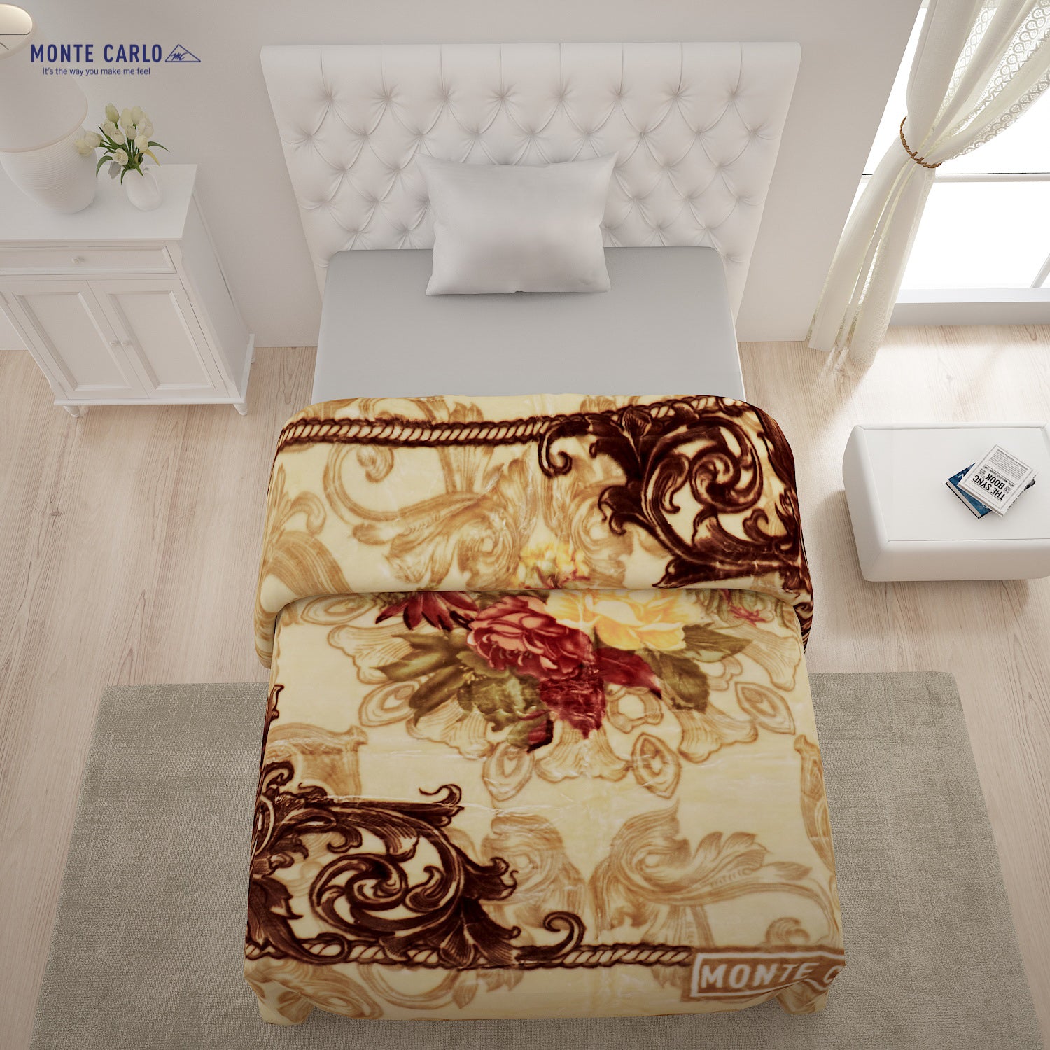 Printed Single Bed Blanket for Heavy Winter -2 Ply