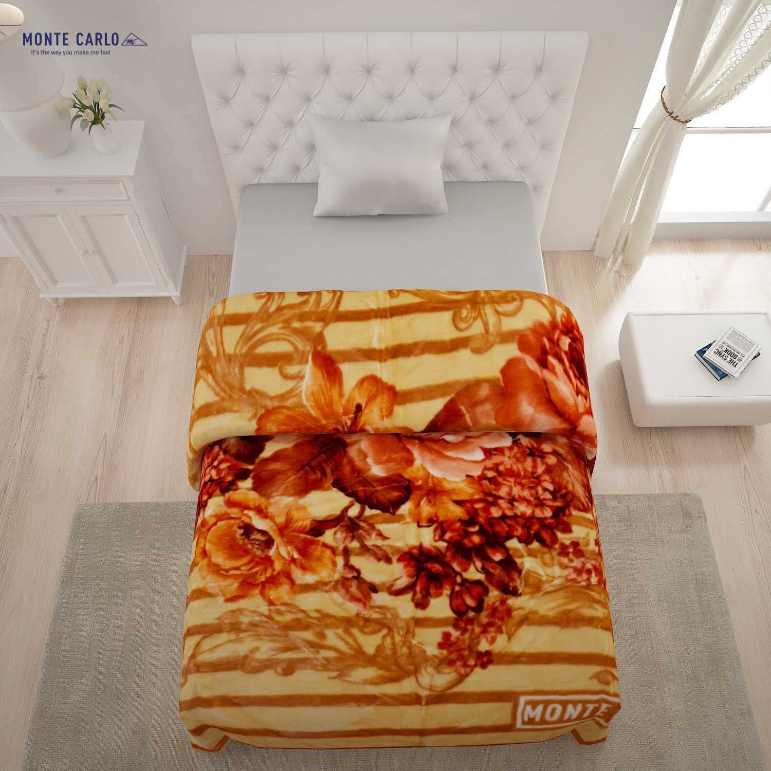 Printed Single Bed Blanket for Heavy Winter -2 Ply