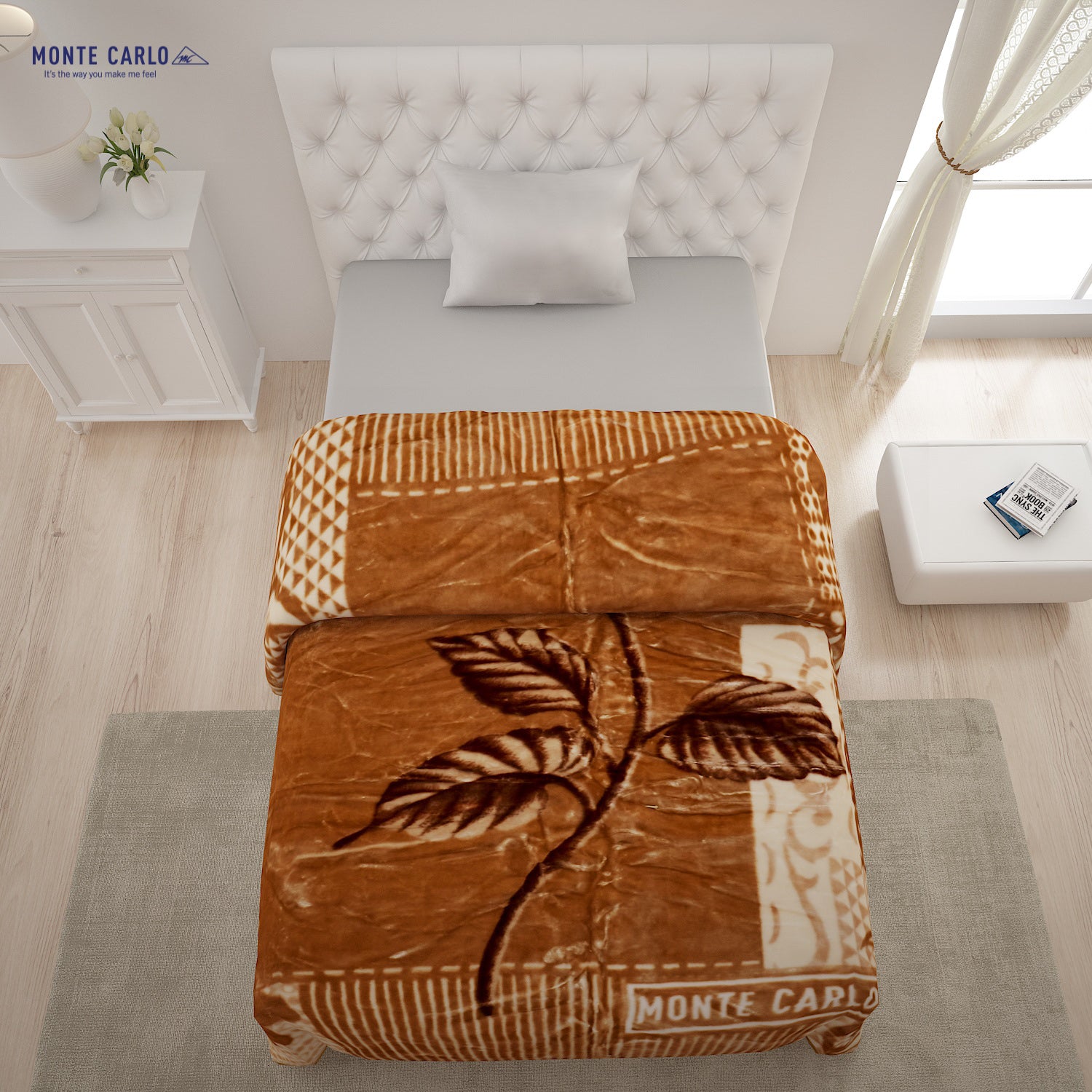 Printed Single Bed Blanket for Heavy Winter -2 Ply