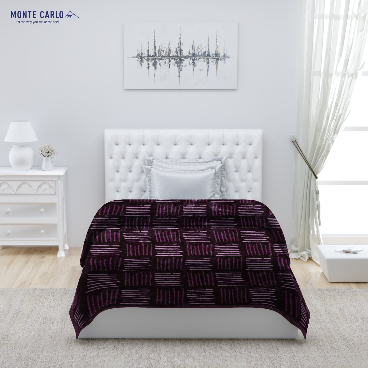 Printed Single Bed Blanket for Mild Winter -2 Ply