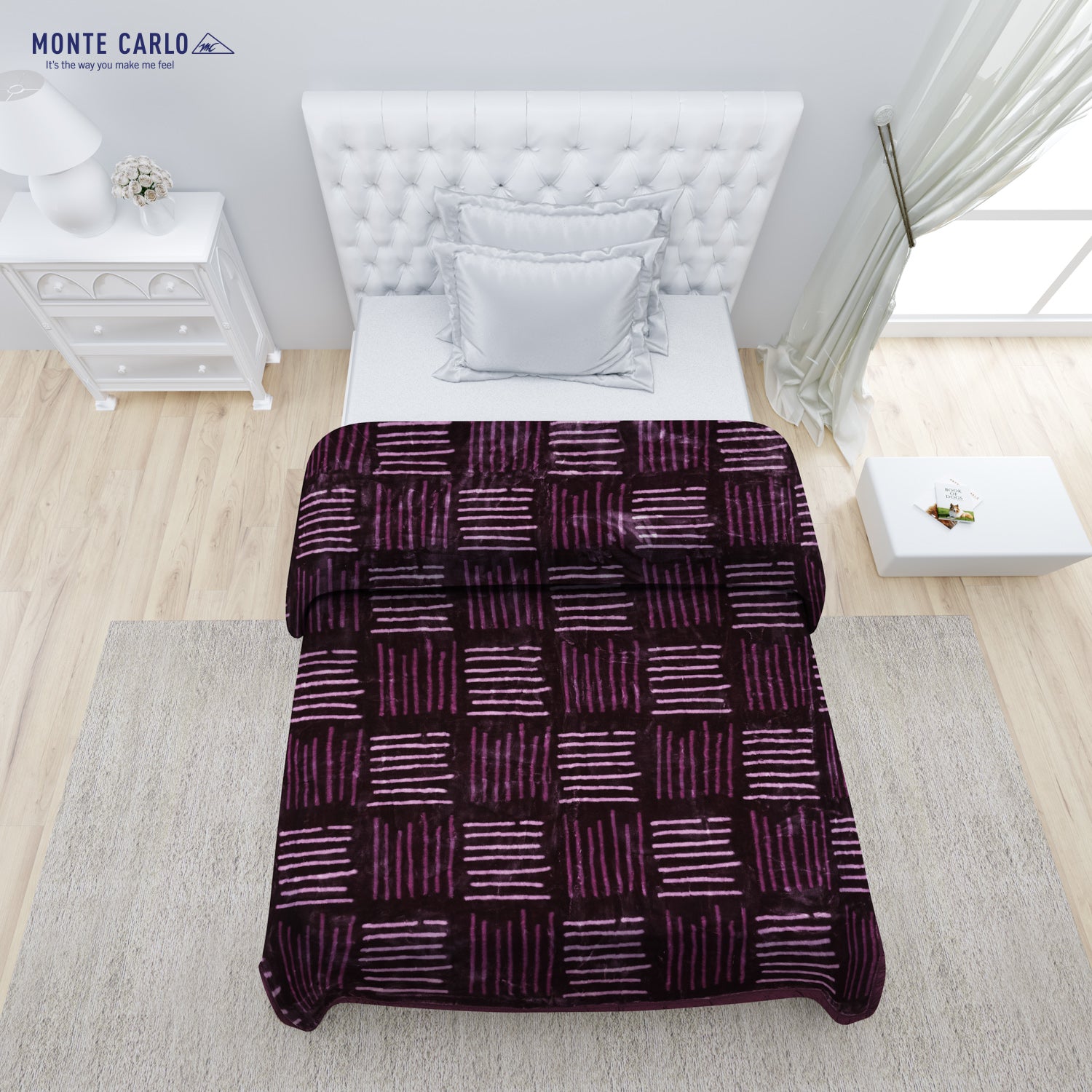 Printed Single Bed Blanket for Mild Winter -2 Ply