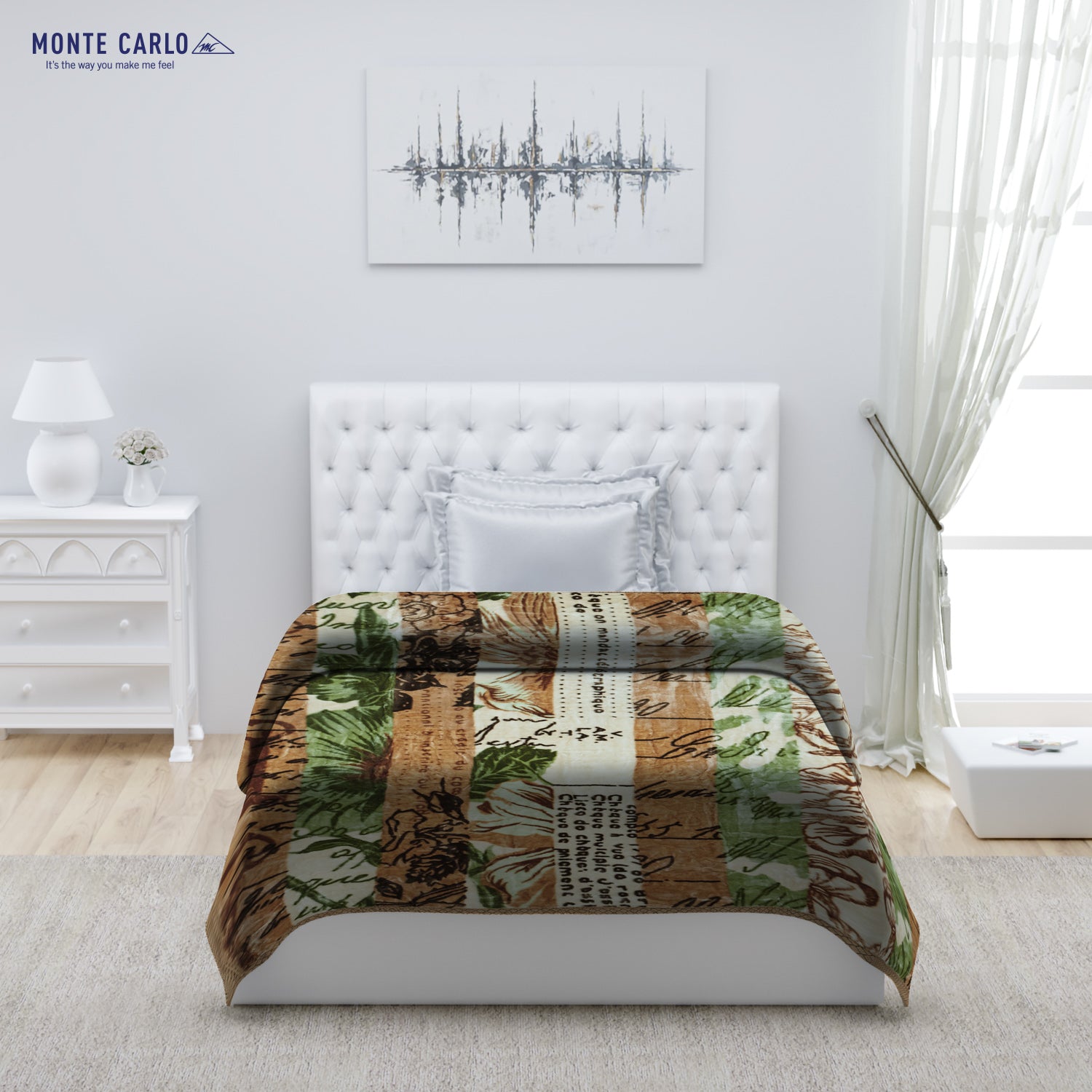 Printed Single Bed Blanket for Mild Winter -2 Ply