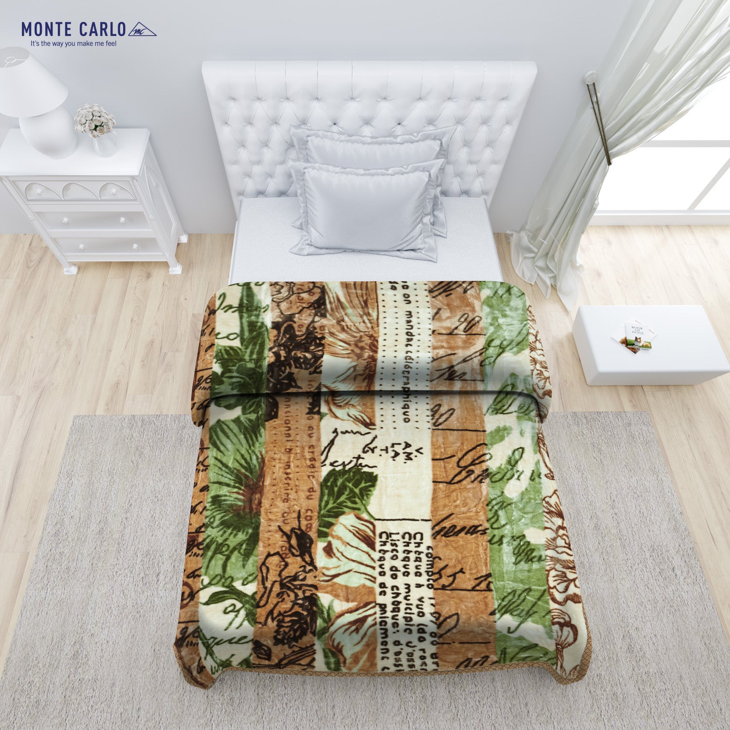 Printed Single Bed Blanket for Mild Winter -2 Ply