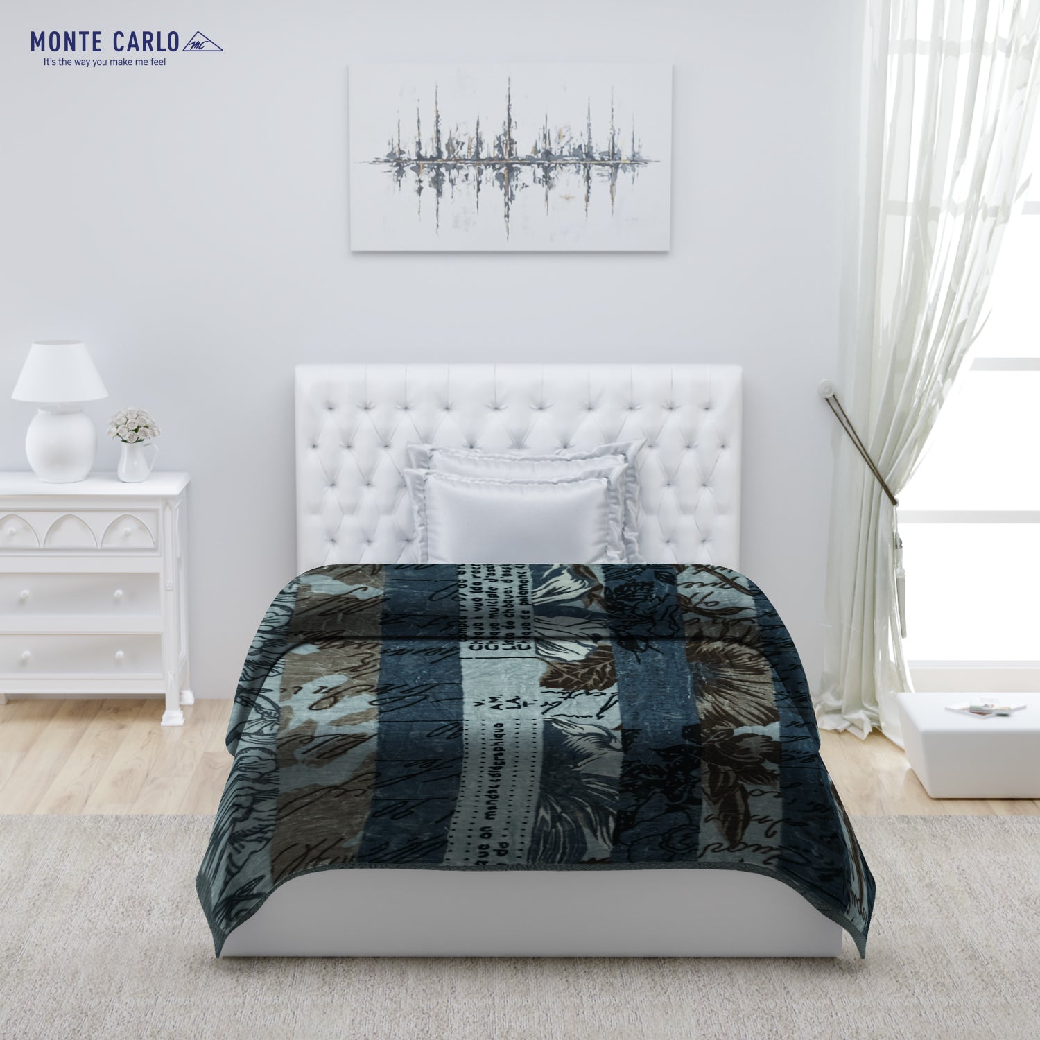 Printed Single Bed Blanket for Mild Winter -2 Ply