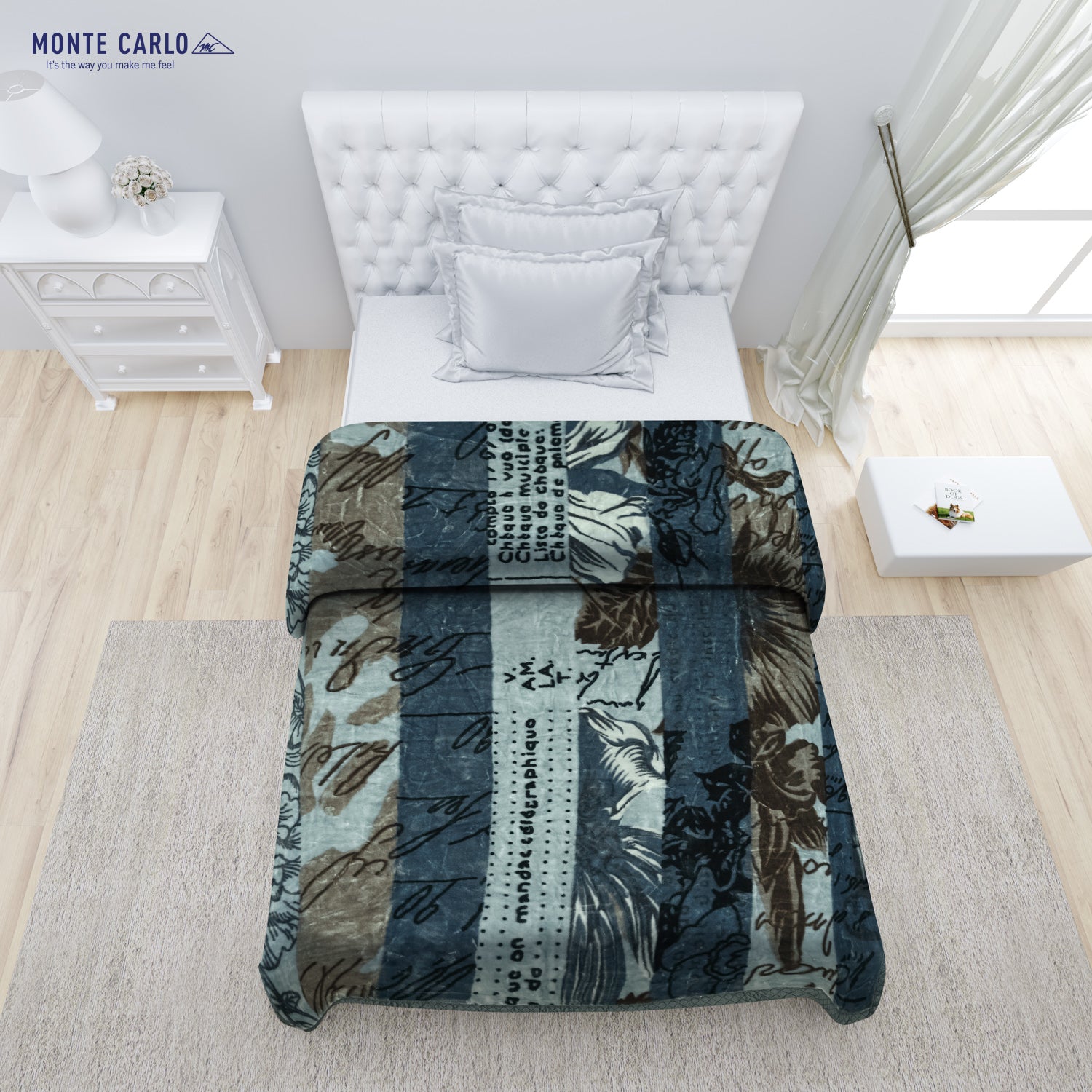 Printed Single Bed Blanket for Mild Winter -2 Ply