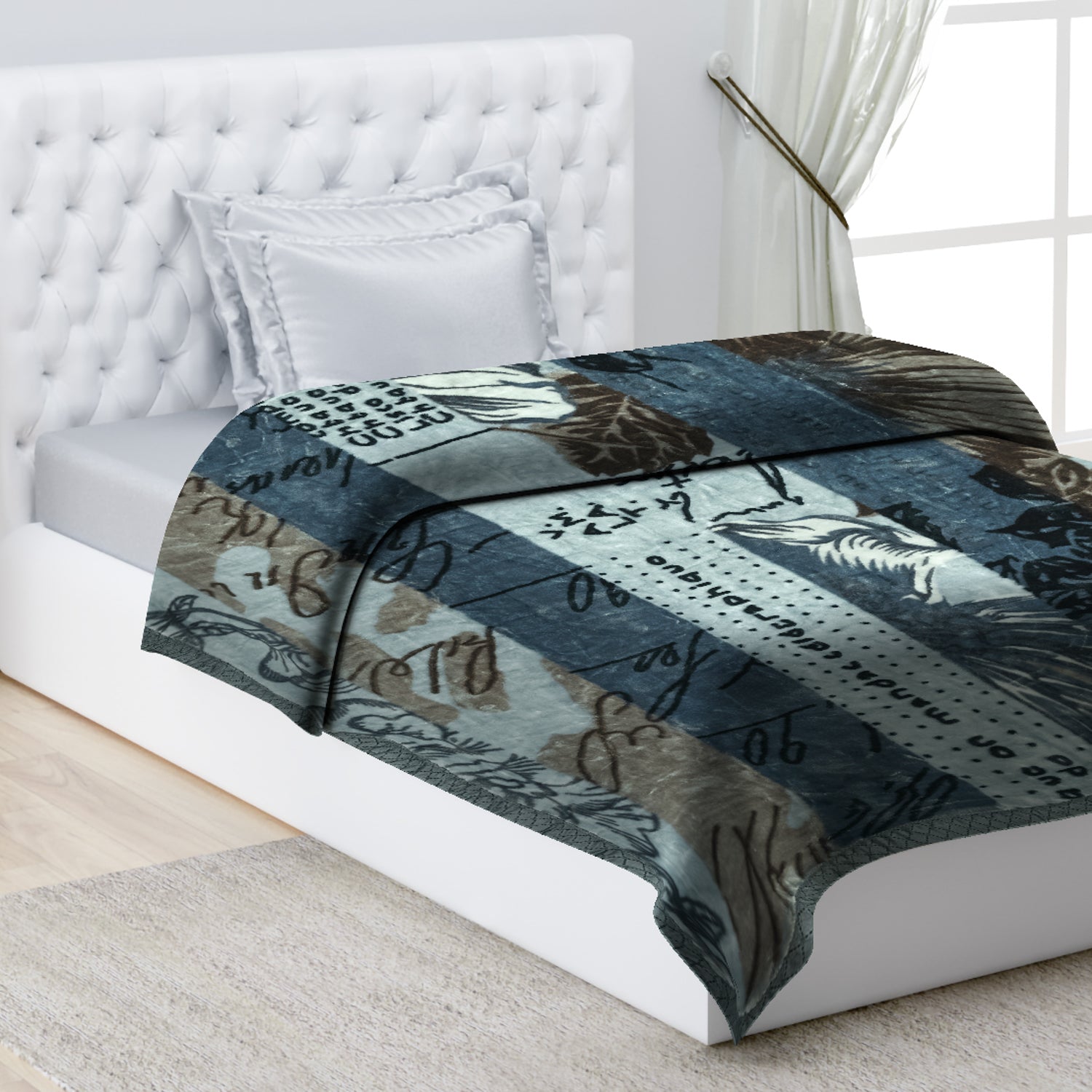 Printed Single Bed Blanket for Mild Winter -2 Ply