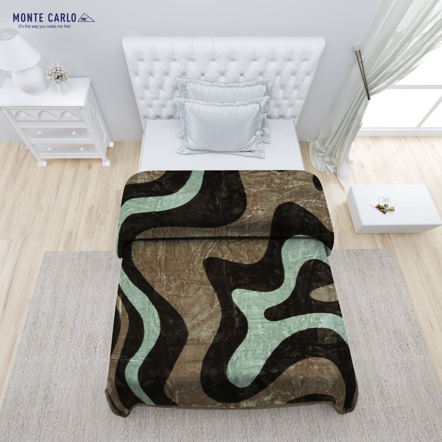 Printed Single Bed Blanket for Mild Winter -2 Ply