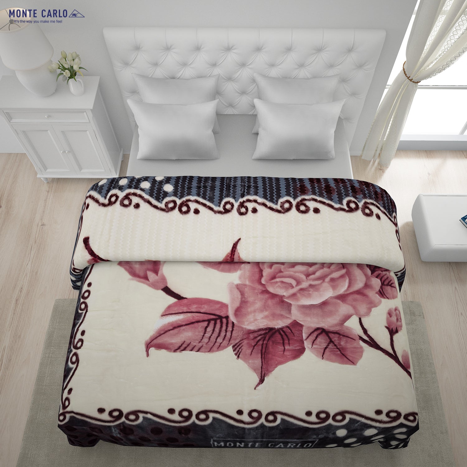 Printed Double Bed Blanket for Heavy Winter -2 Ply