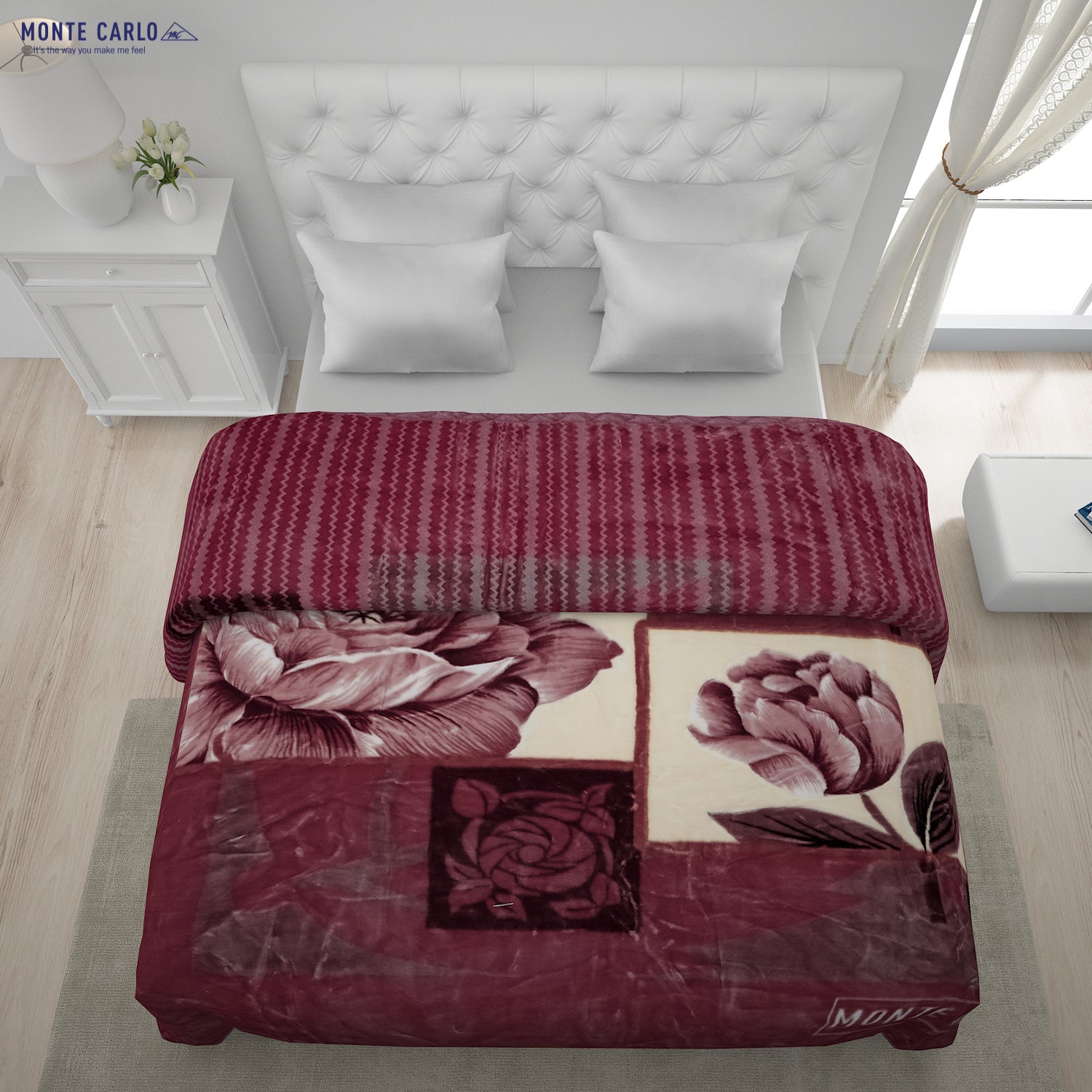 Printed Double Bed Blanket for Heavy Winter -2 Ply