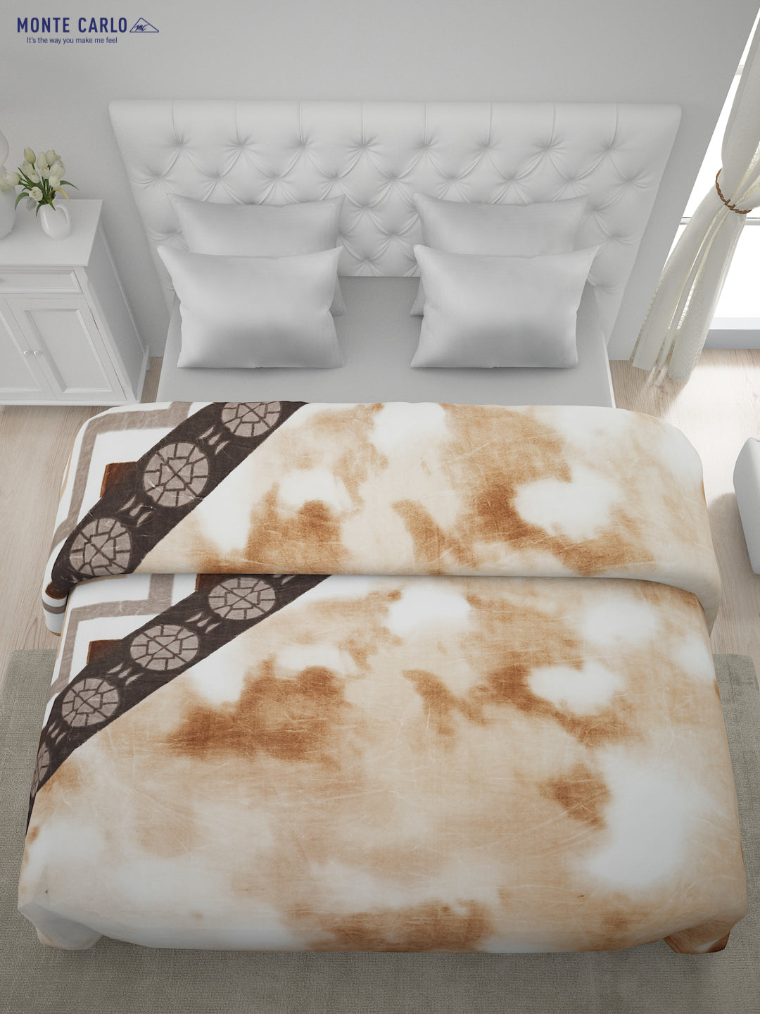 Printed Double Bed Blanket for Heavy Winter -2 Ply