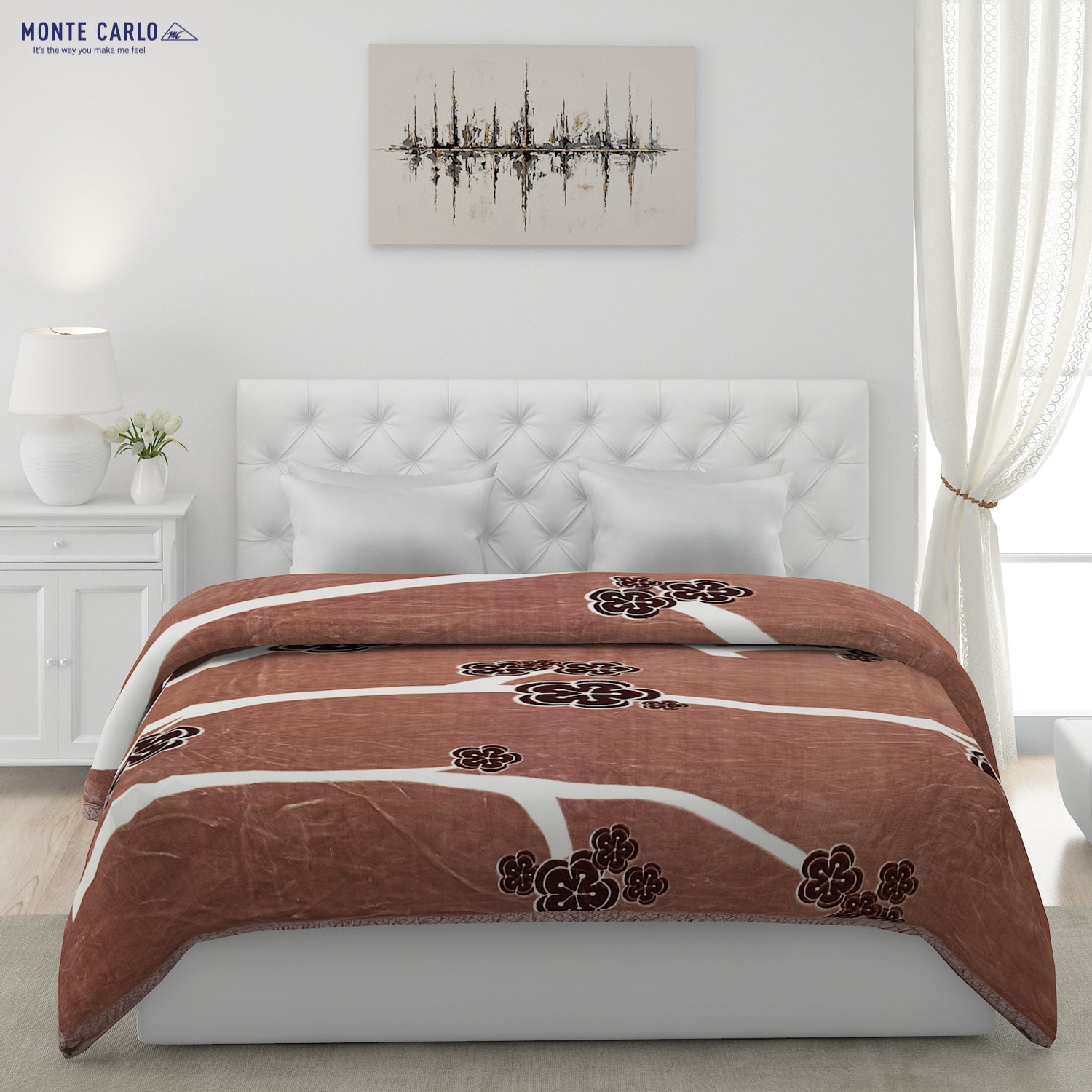 Printed Double Bed Blanket for Heavy Winter -2 Ply