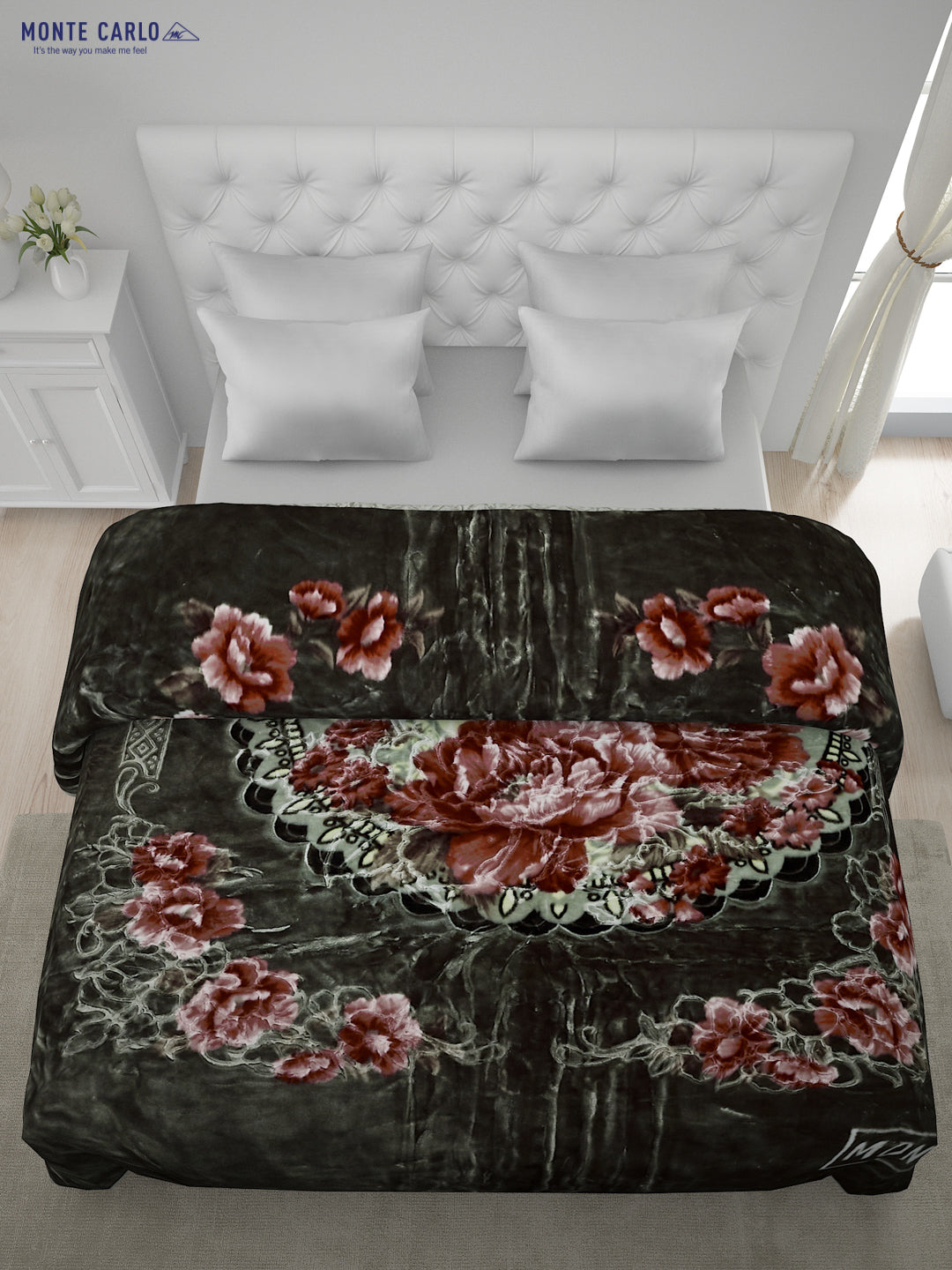 Printed Double Bed Blanket for Heavy Winter -2 Ply