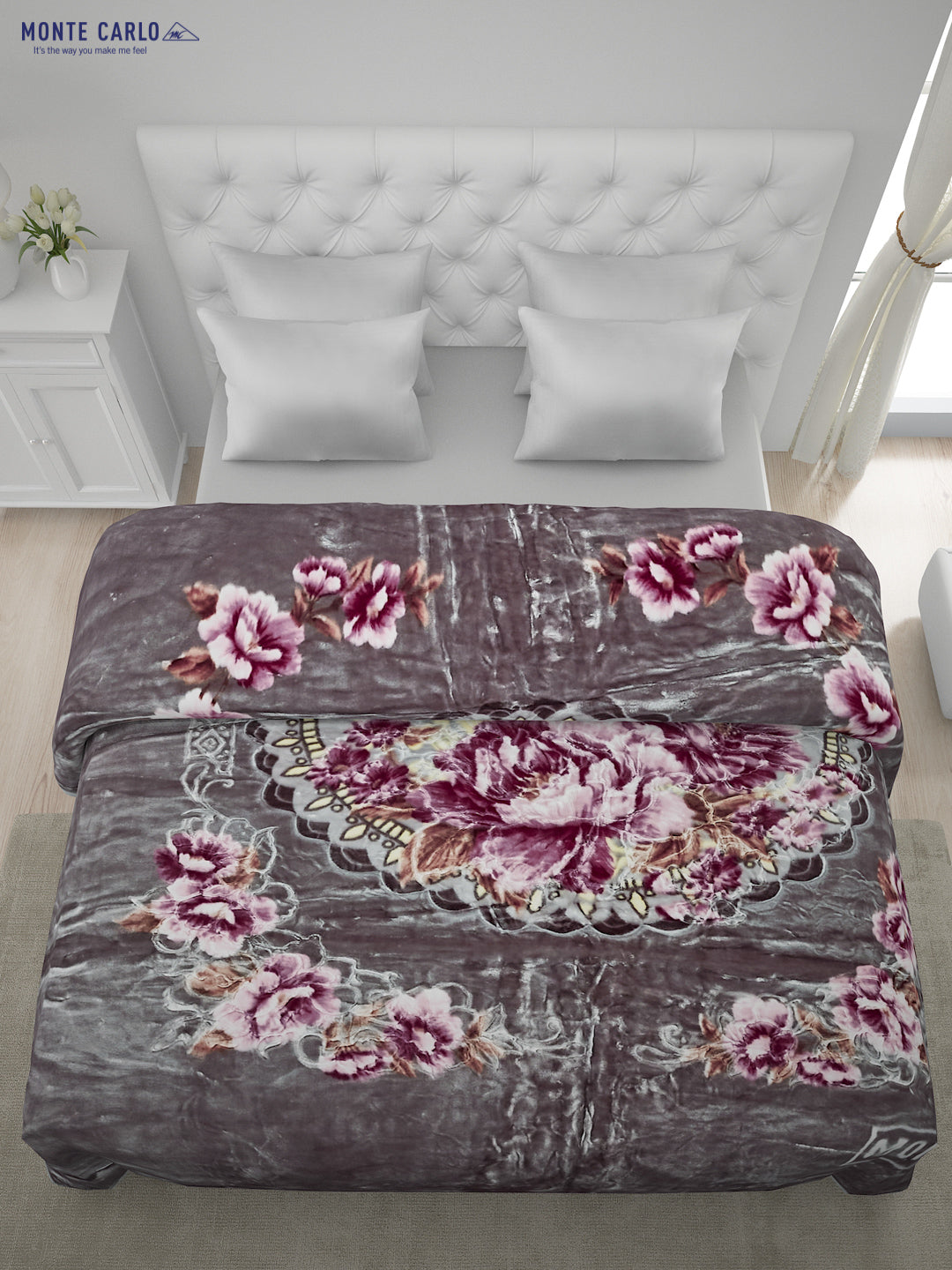 Printed Double Bed Blanket for Heavy Winter -2 Ply