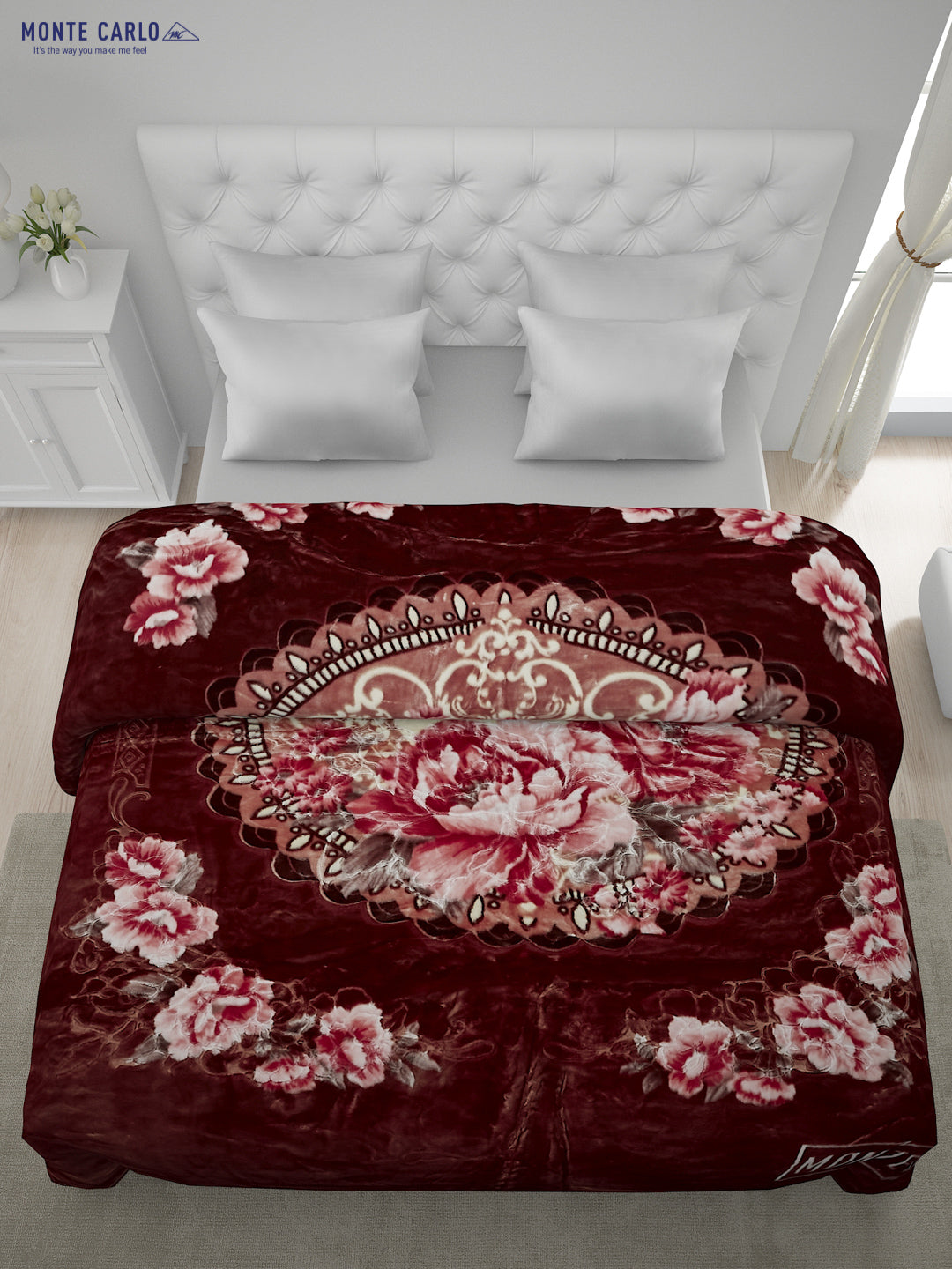 Printed Double Bed Blanket for Heavy Winter -2 Ply