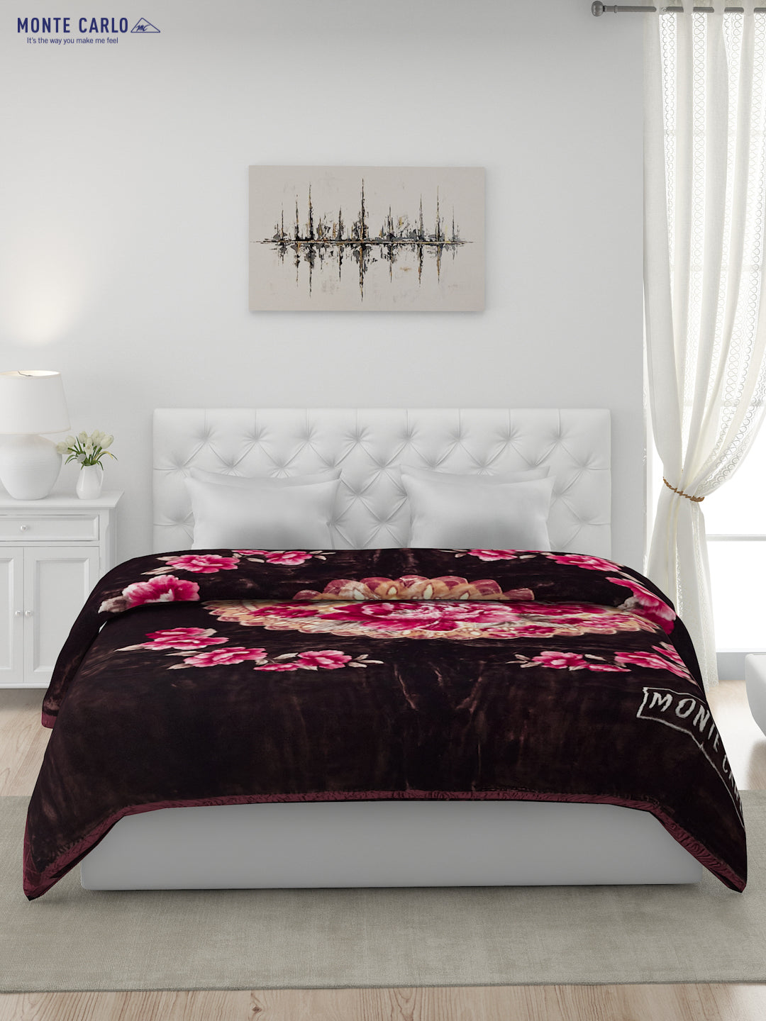 Printed Double Bed Blanket for Heavy Winter -2 Ply