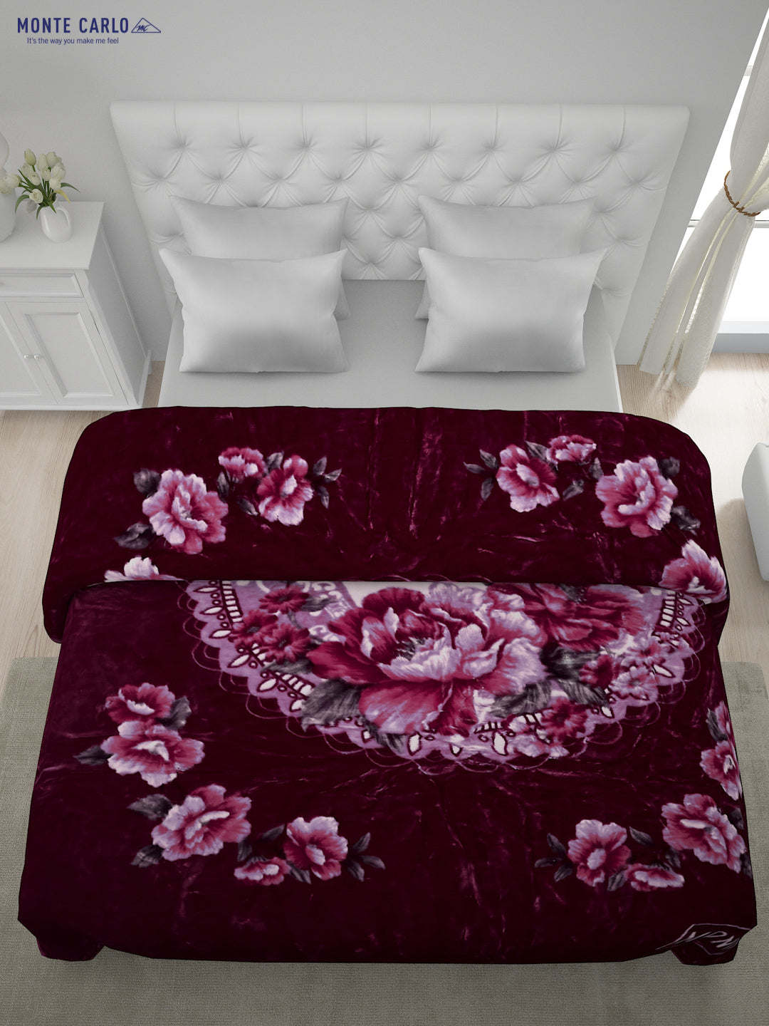 Printed Double Bed Blanket for Heavy Winter -2 Ply