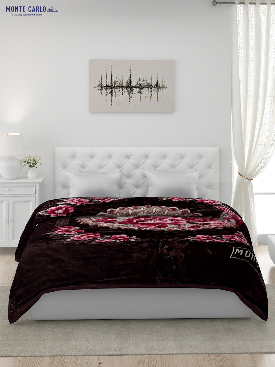 Printed Double Bed Blanket for Heavy Winter -2 Ply