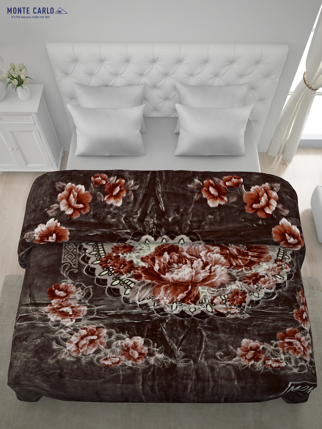 Printed Double Bed Blanket for Heavy Winter -2 Ply