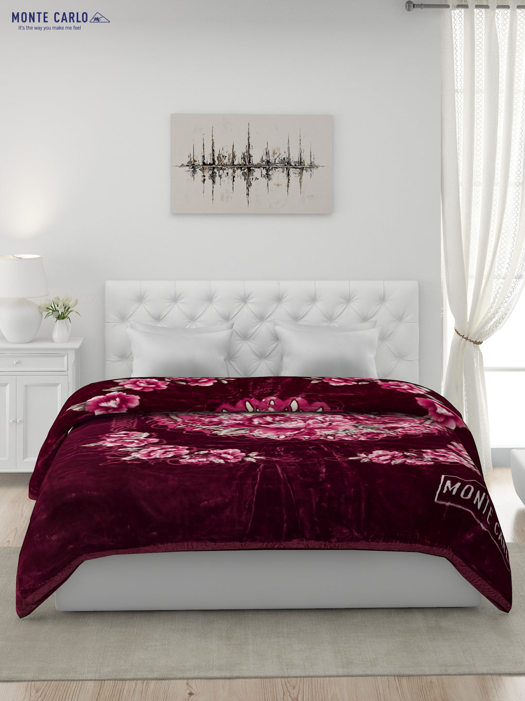 Printed Double Bed Blanket for Heavy Winter -2 Ply